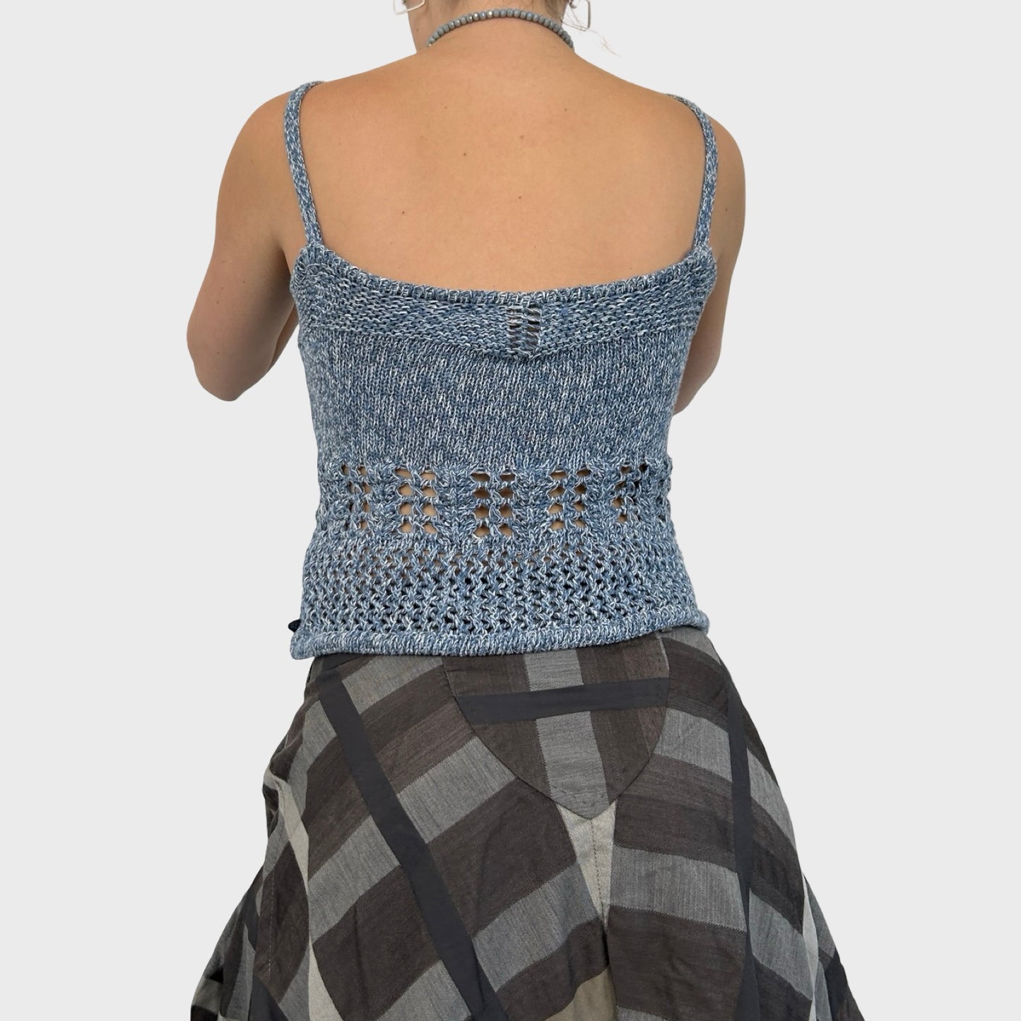 Cop Copine Blue Crochet Cami Top - S