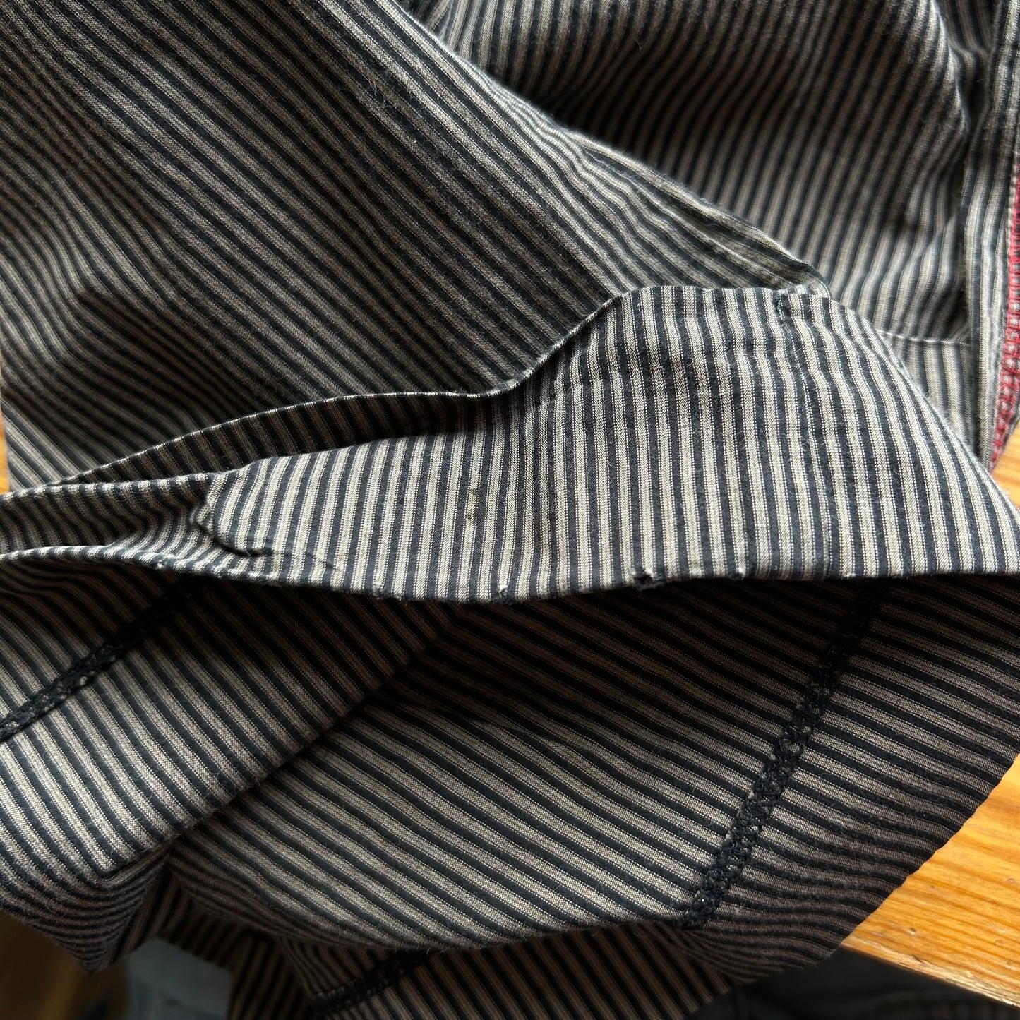 Cop Copine Brown Pinstripe Wide Leg Trousers - M/L