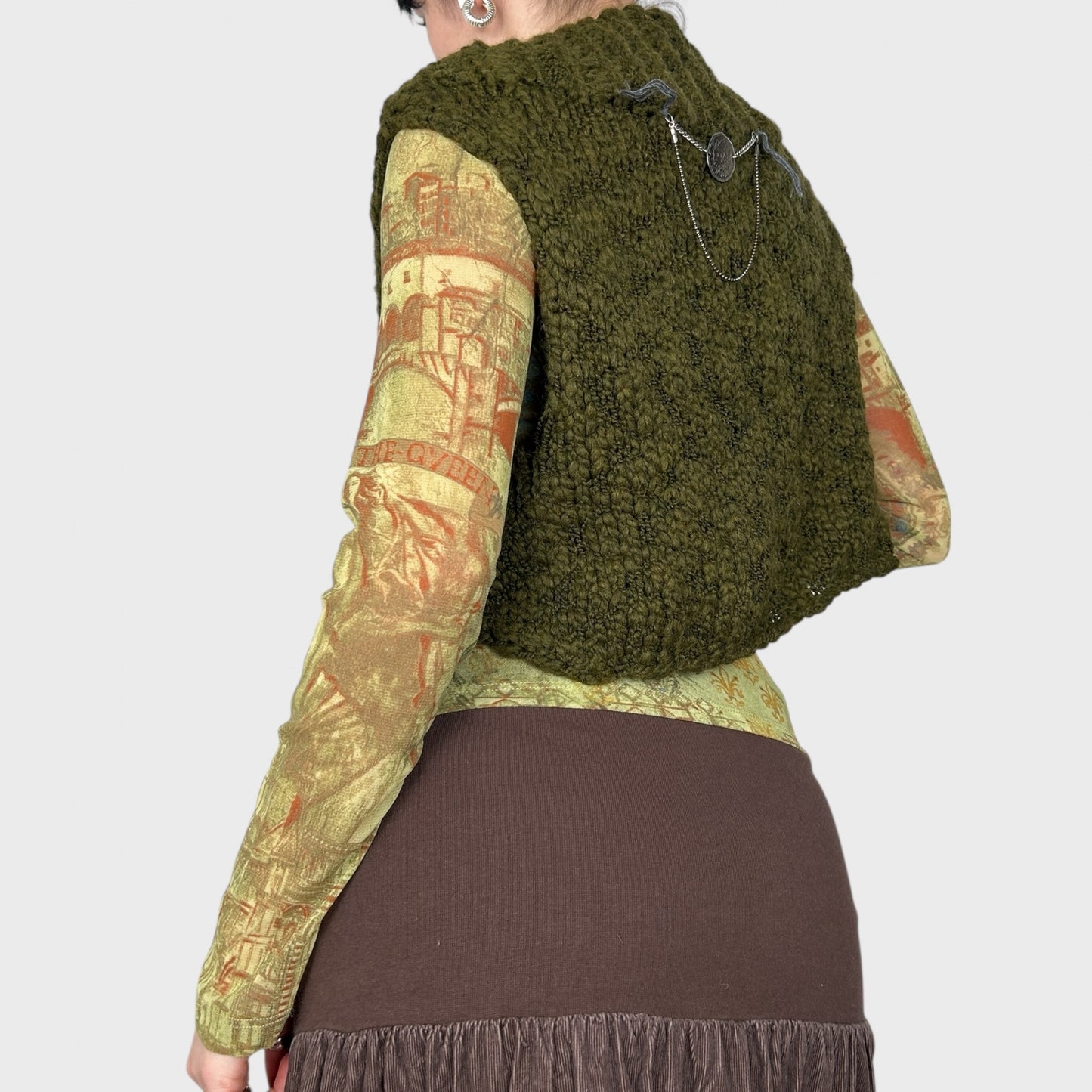 Cop Copine Khaki Bolero Knit - M