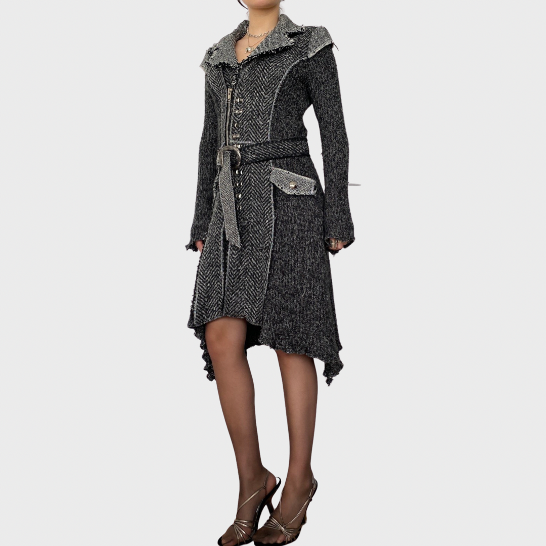 Vintage grey whimsigoth dress/cardigan