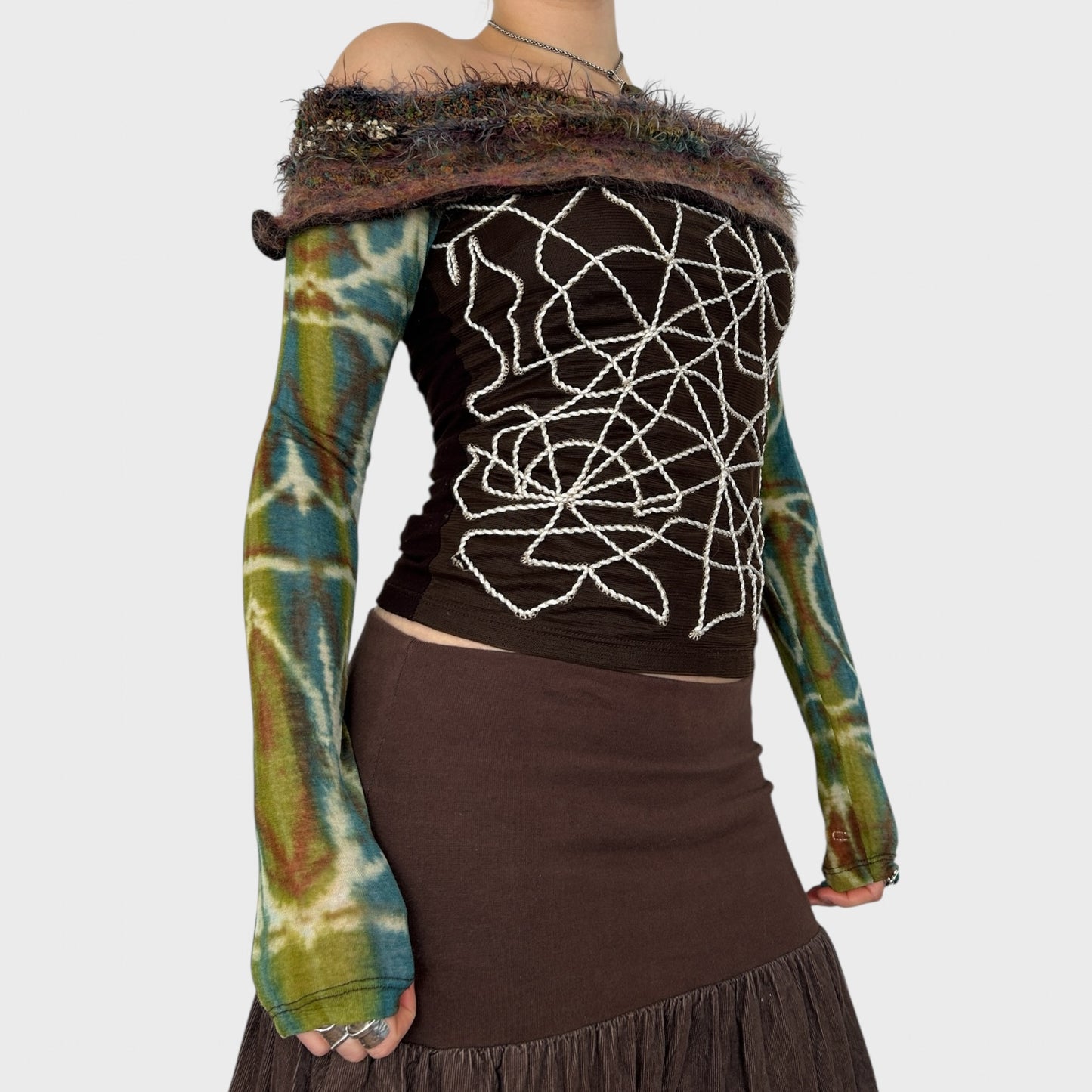 Save The Queen Off-The-Shoulder Long Sleeve Top - XS/S