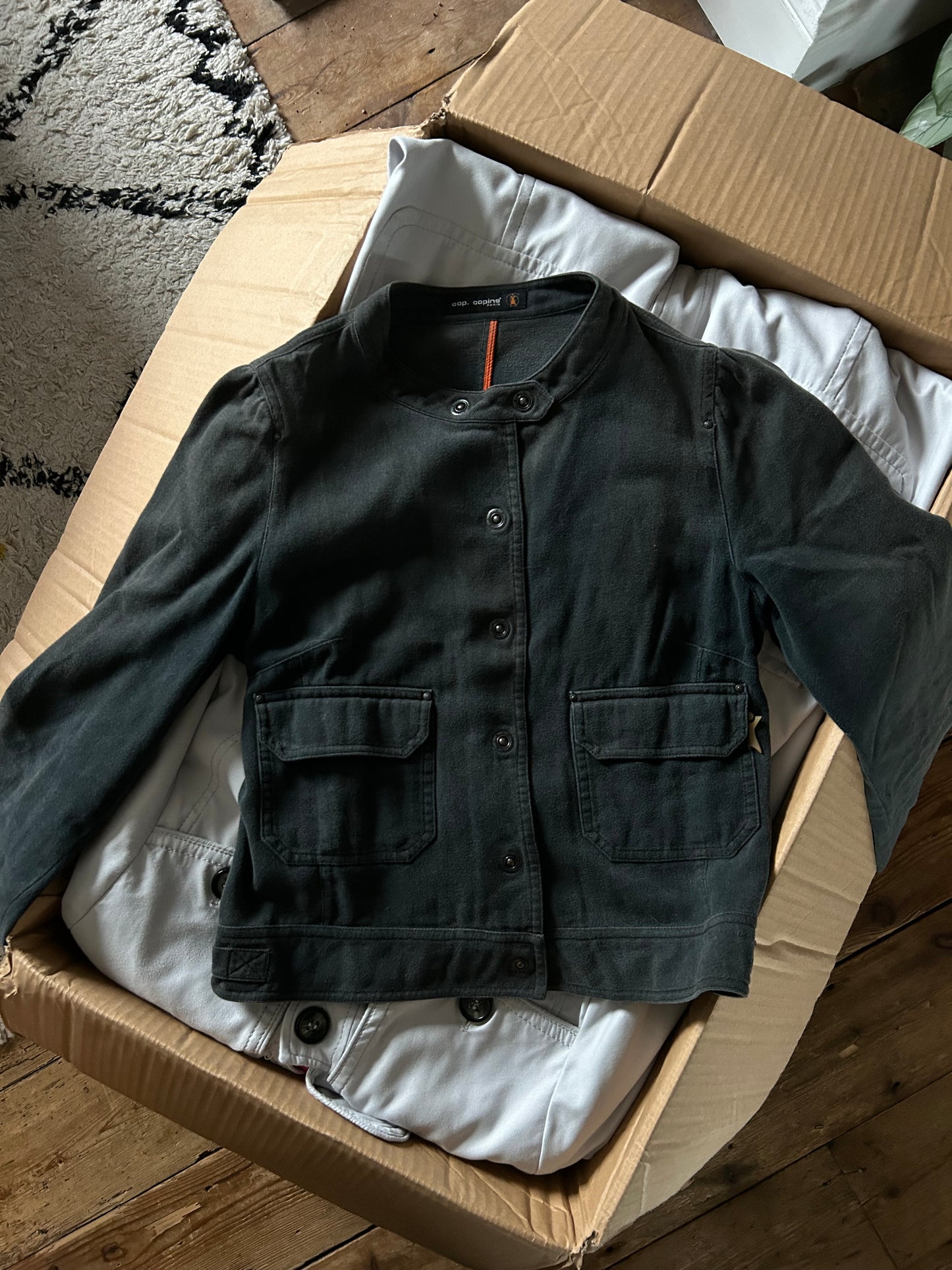 Cop Copine Grey Button Up Jacket - S/M