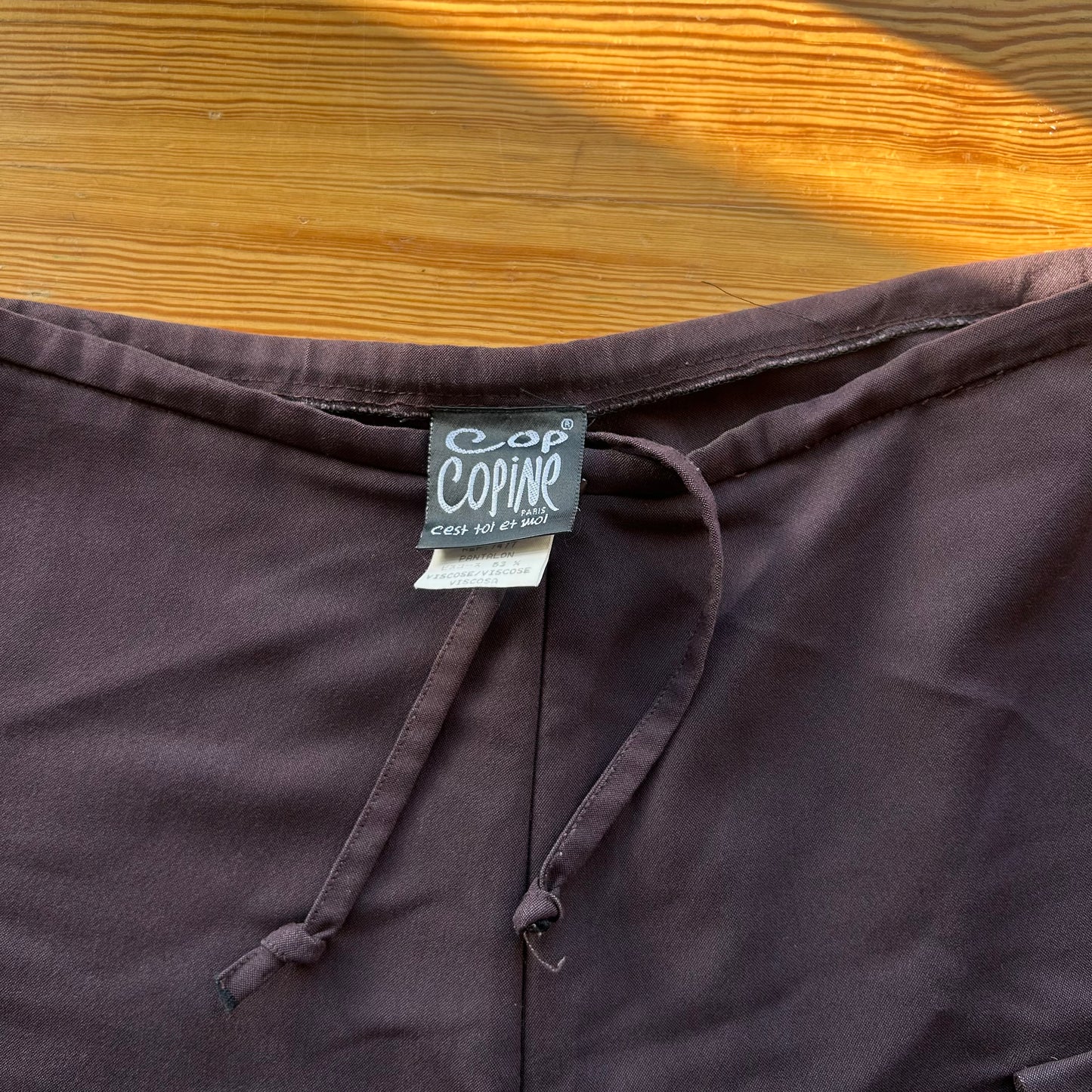 Cop Copine Burgundy Wide Leg Trousers - S