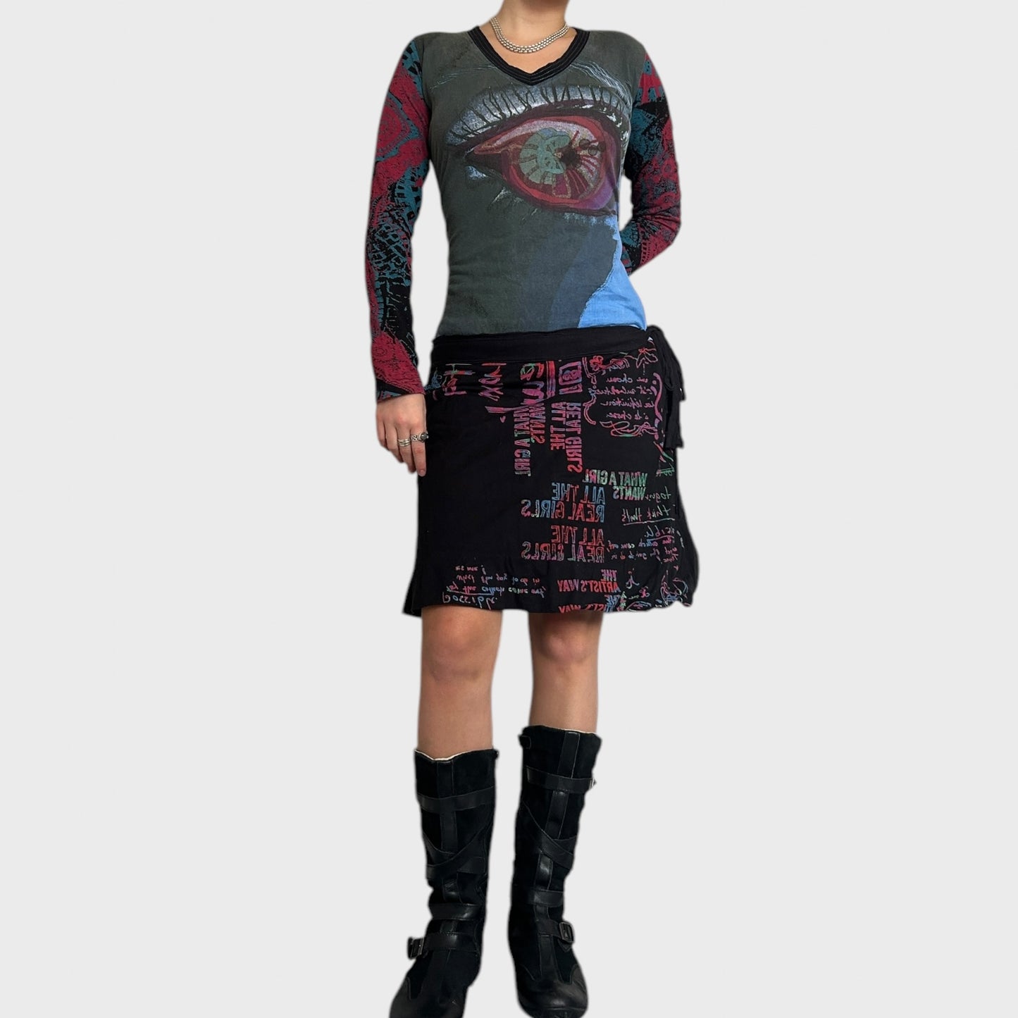 Graphic desigual midi dress