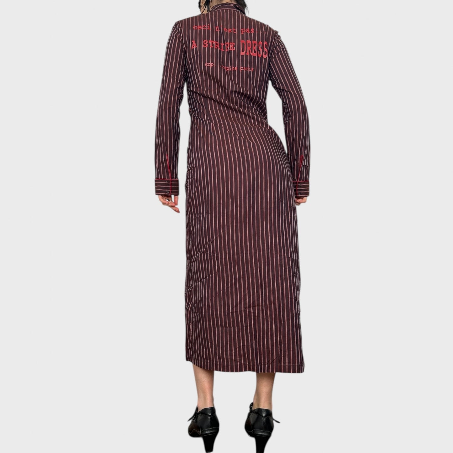 Cop Copine Striped Button Maxi Dress - S