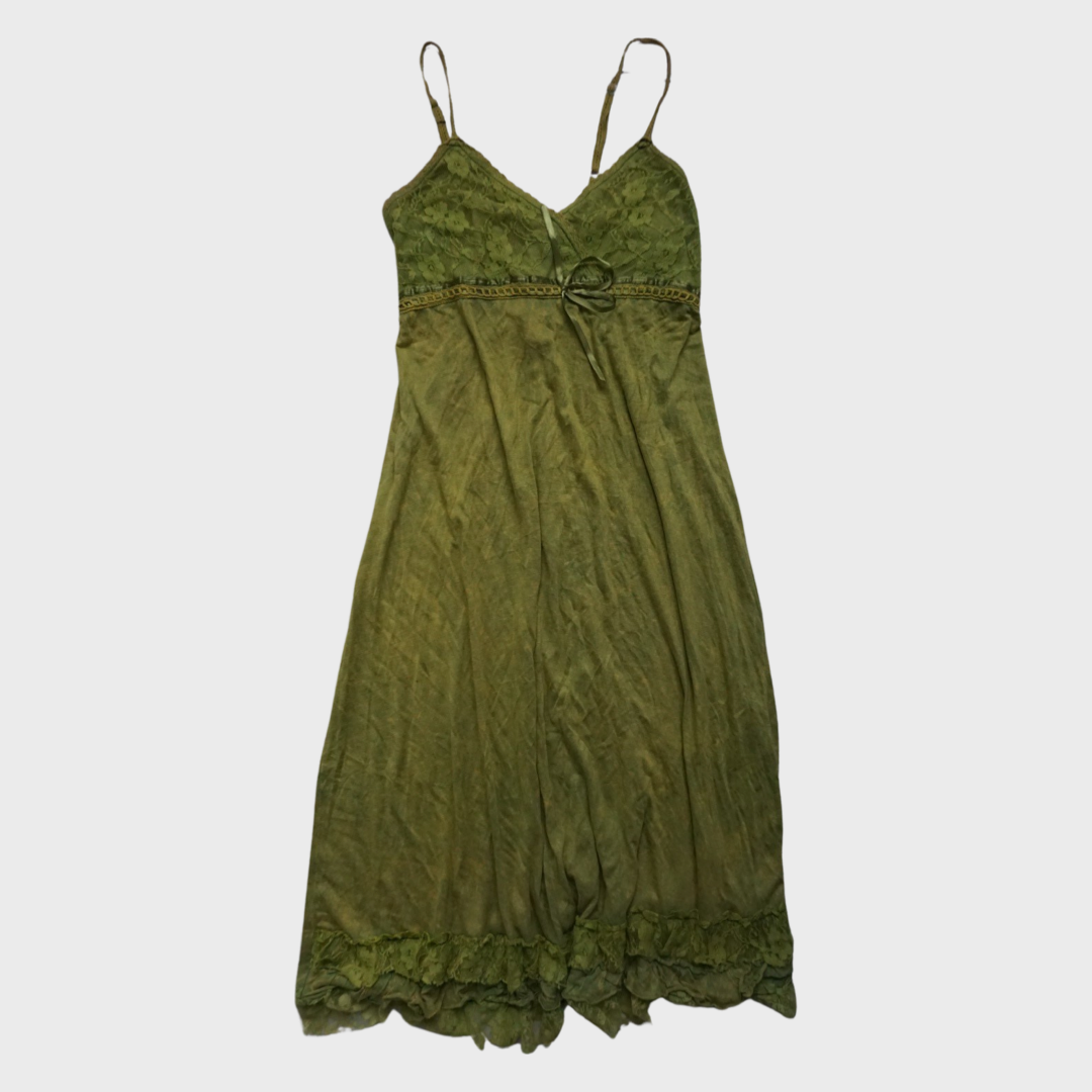 Green lacy strappy dress