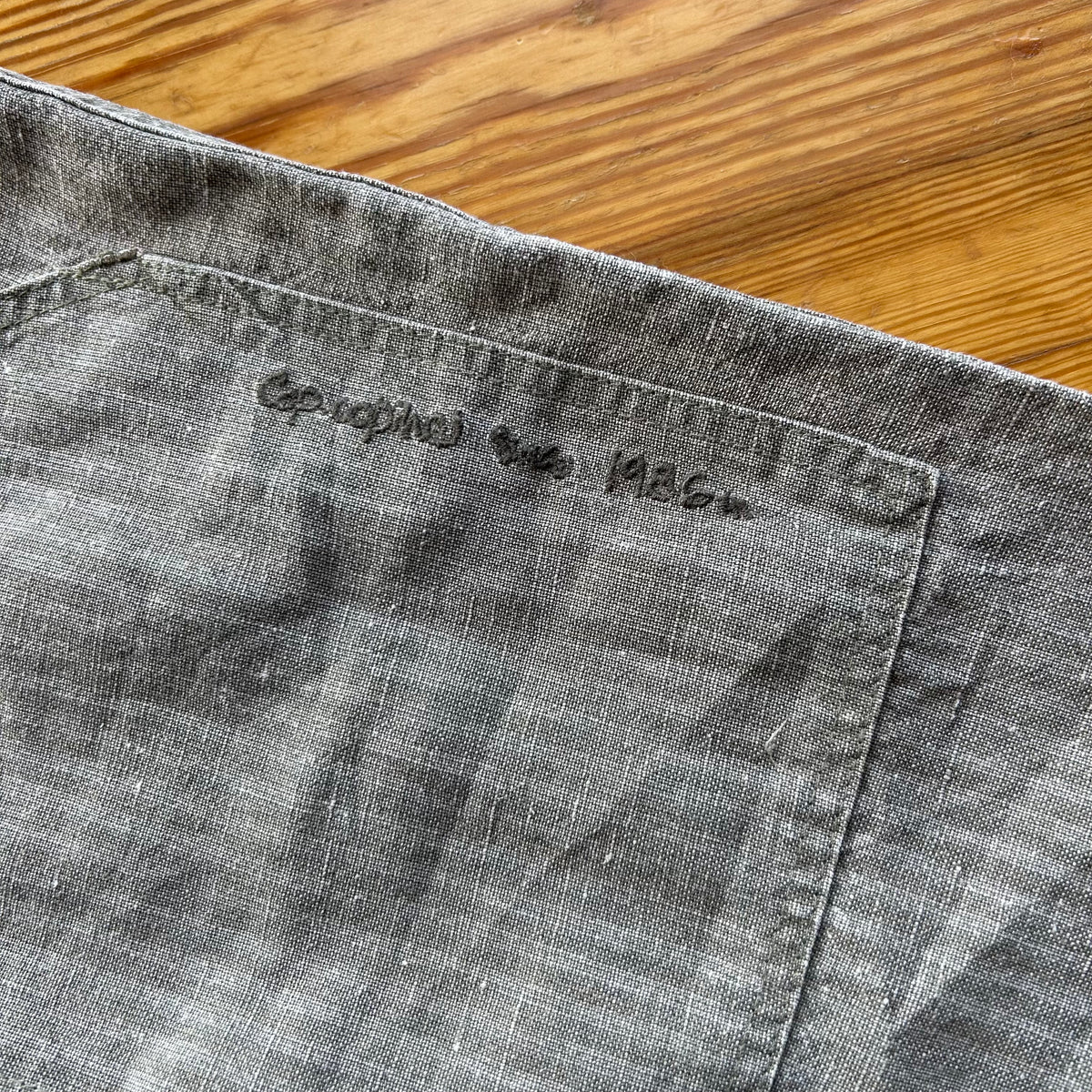 Cop Copine Grey Striped Linen Trousers - S