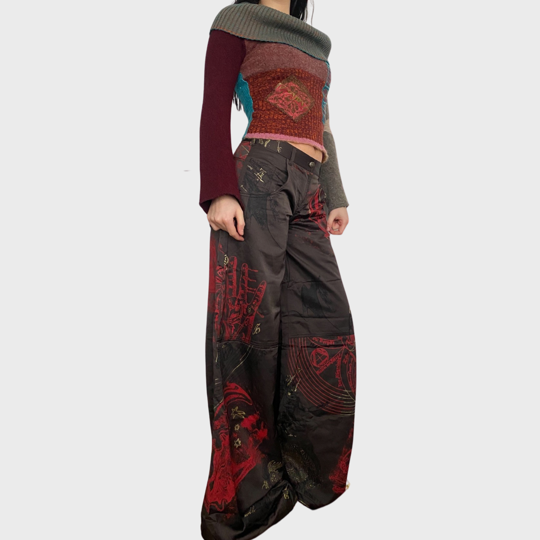 Roberto Cavalli horoscope wide leg trousers