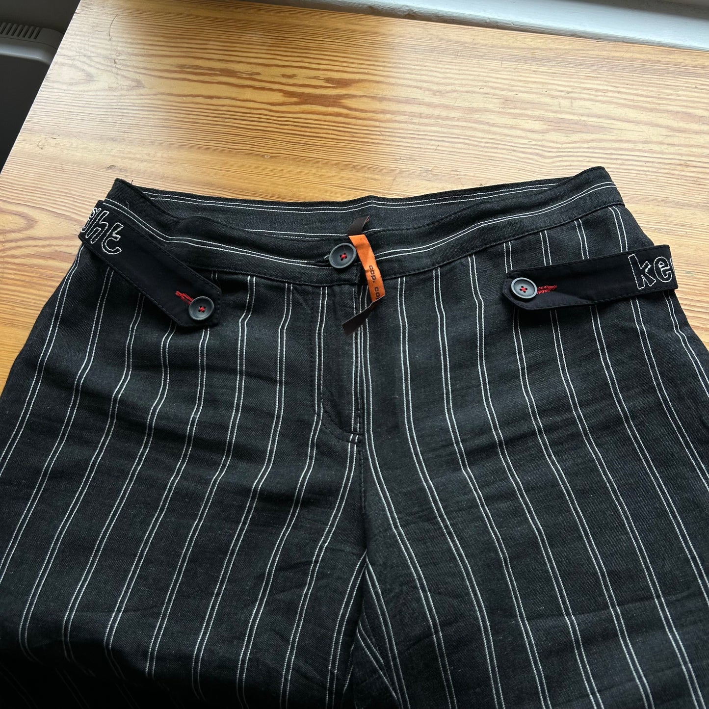 Cop Copine Wide Leg Striped Trousers - S