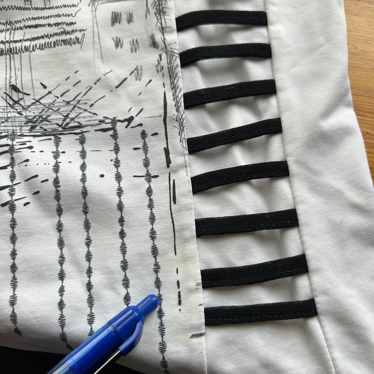 Save The Queen Monochrome Beaded Top - S