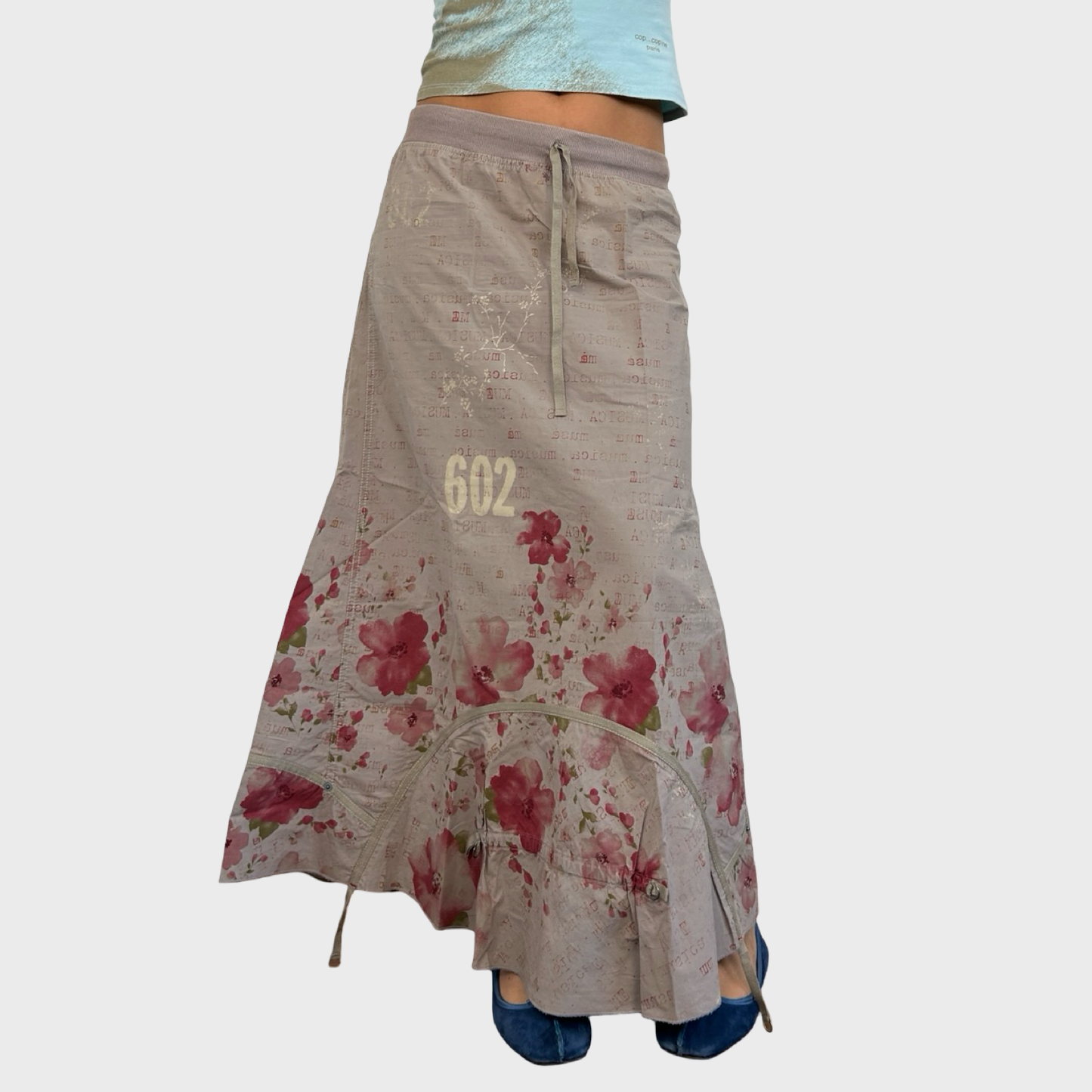 Cop Copine Graphic Floral Maxi Skirt - M/L