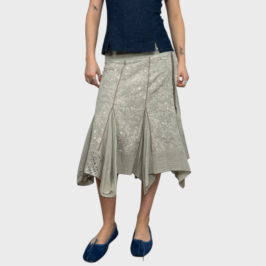 Cop Copine Frilly Midi Skirt - L