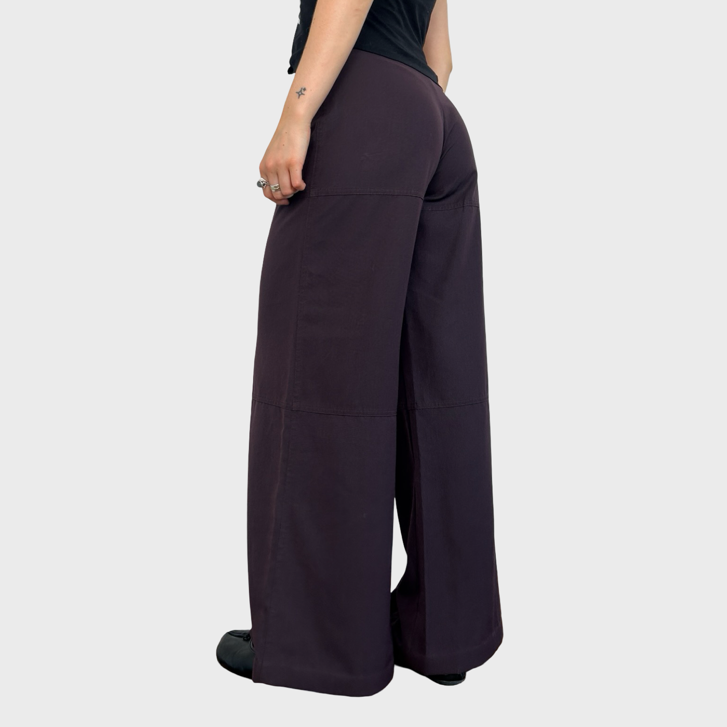 Cop Copine Burgundy Wide Leg Trousers - S
