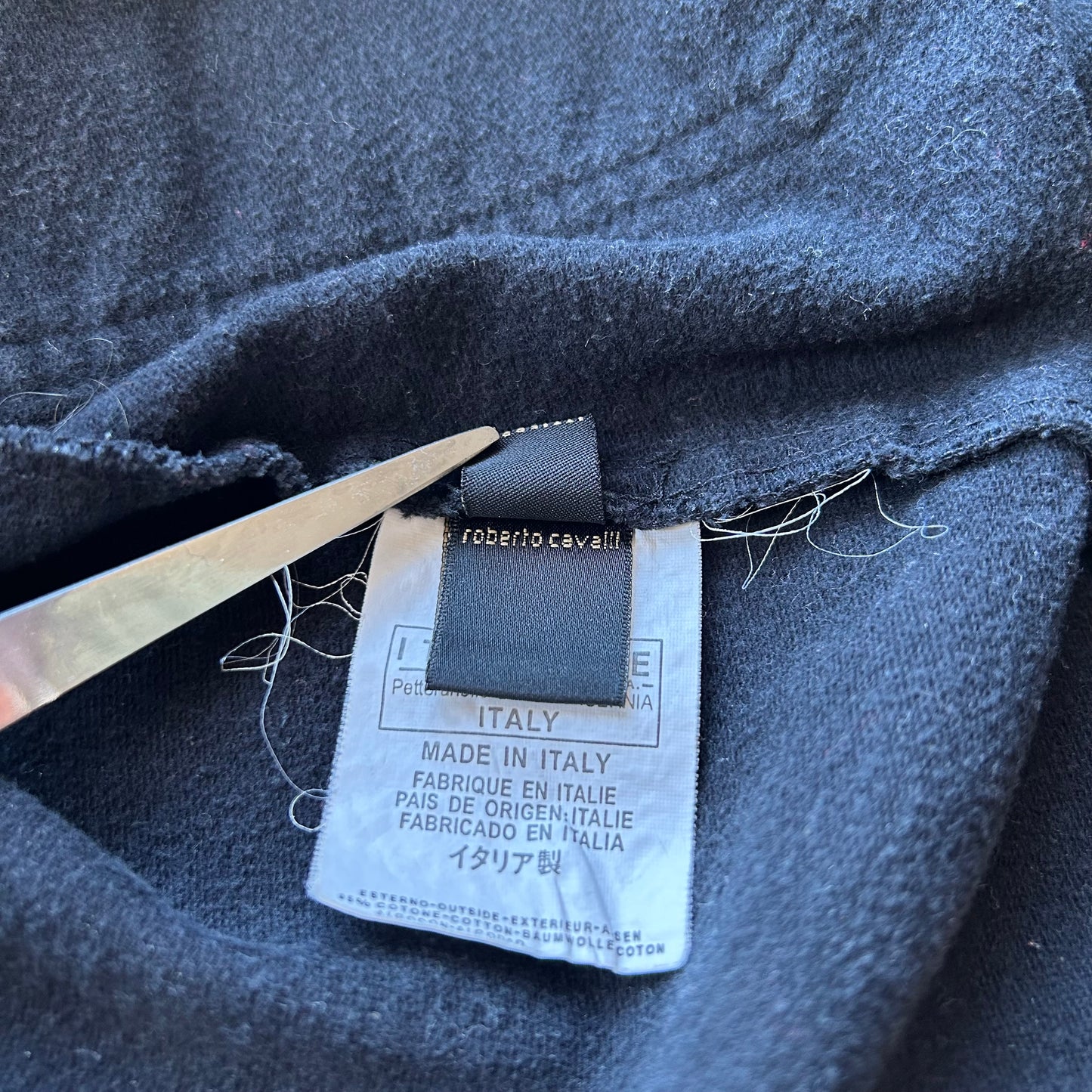 Roberto Cavalli Black Zip-Up Jacket - S/M
