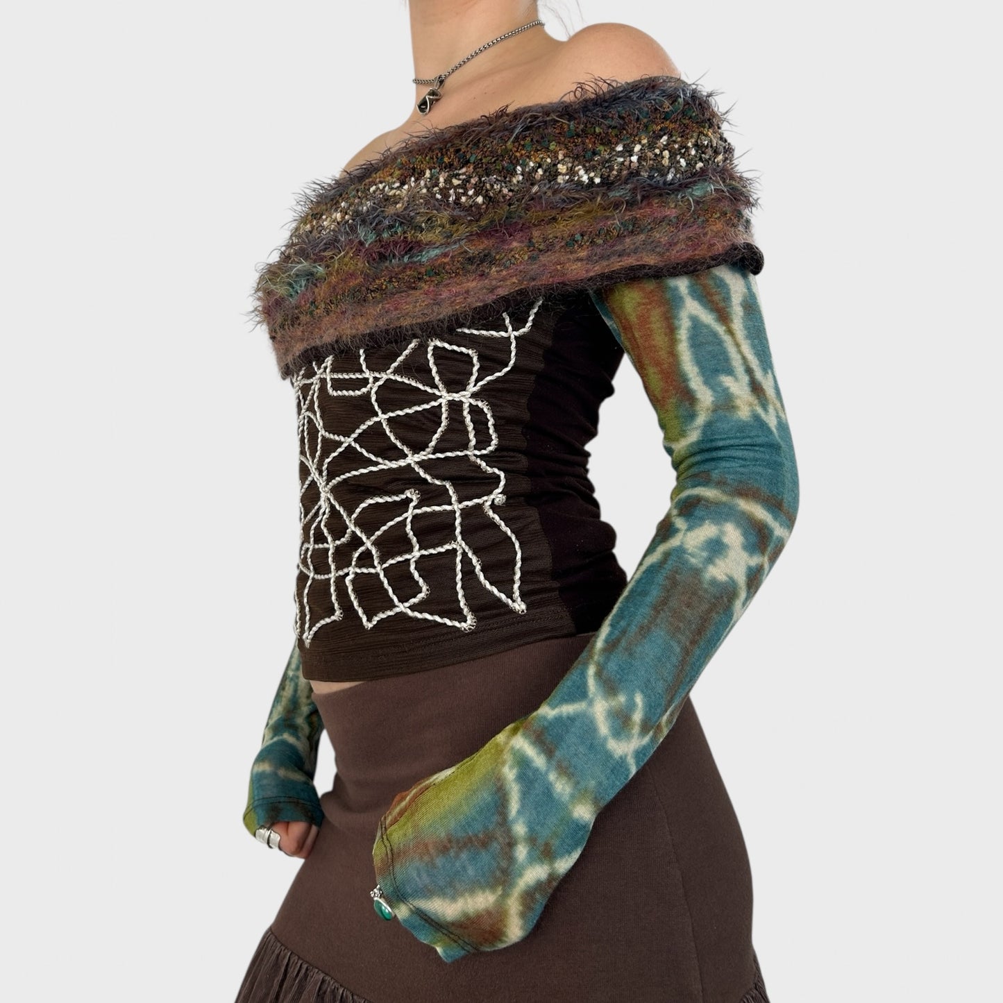 Save The Queen Off-The-Shoulder Long Sleeve Top - XS/S