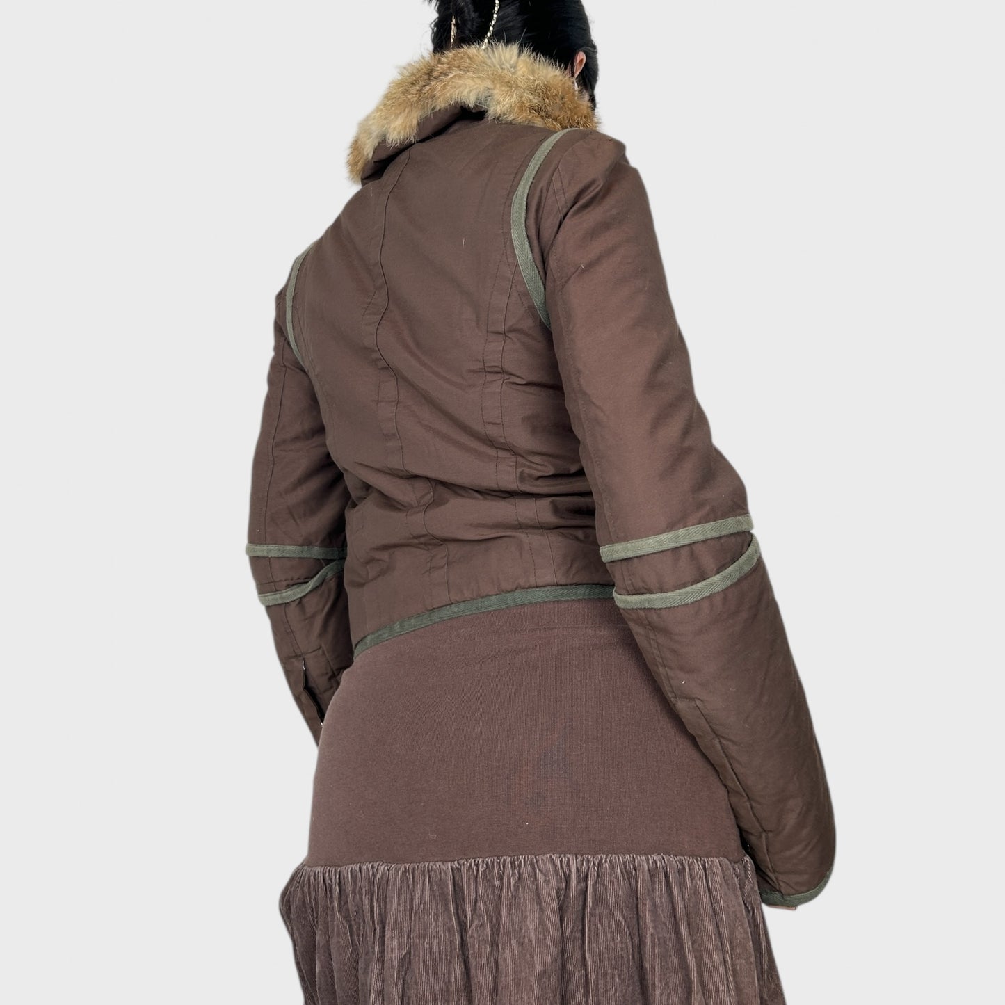 Vintage Kookai Fur Trim Coat - XS