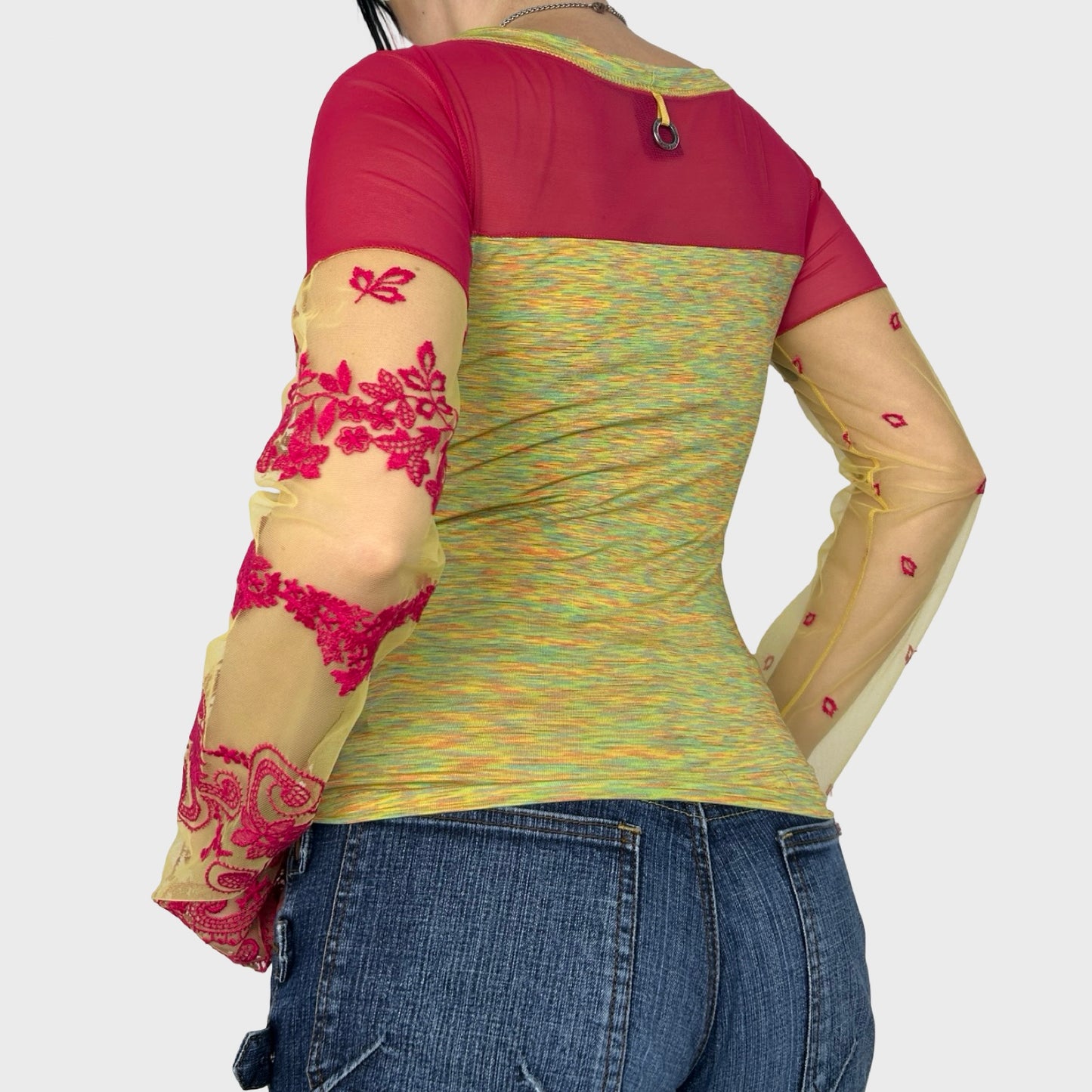 Save the Queen Graphic Mesh Long Sleeve – XS/S