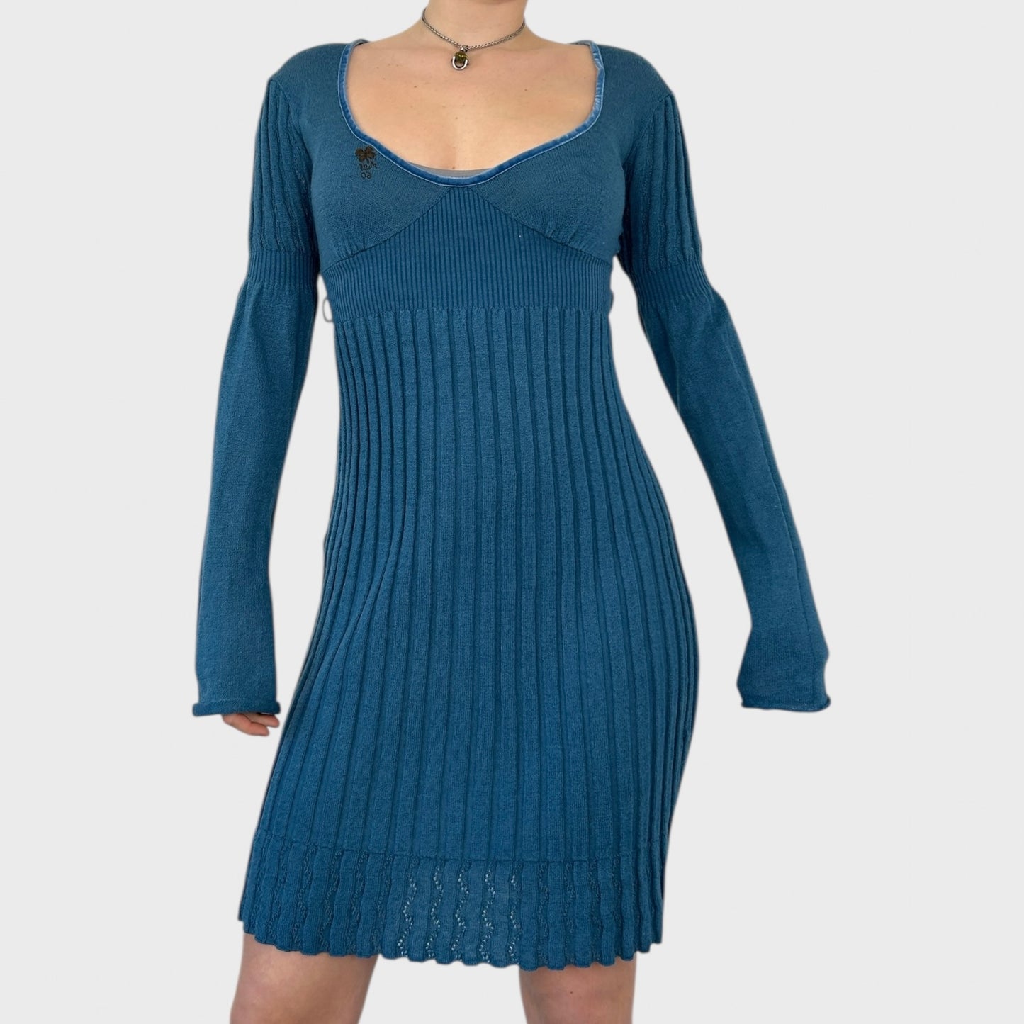 Miss Sixty Blue Midi Dress - S