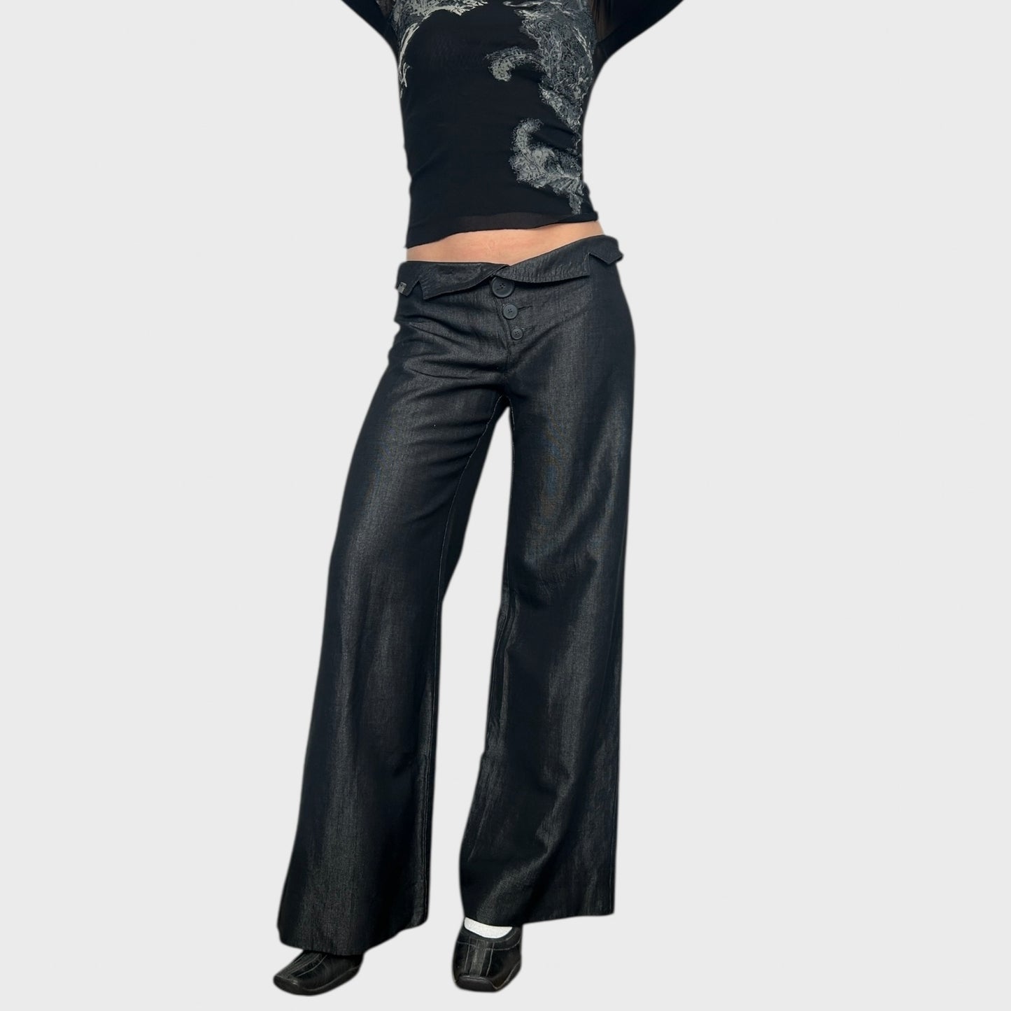 Cop Copine Iridescent Wide Leg Trousers - L