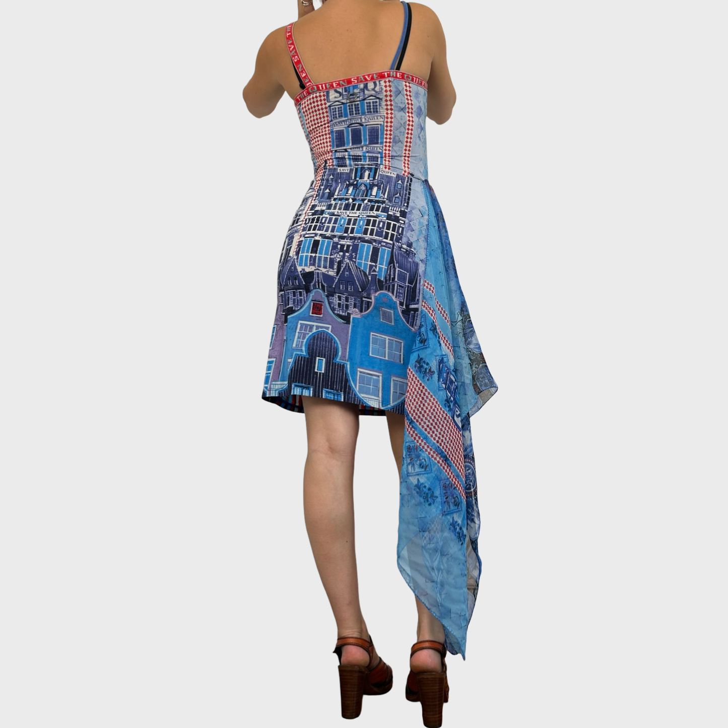 Save The Queen Graphic Midi Dress - XS/S