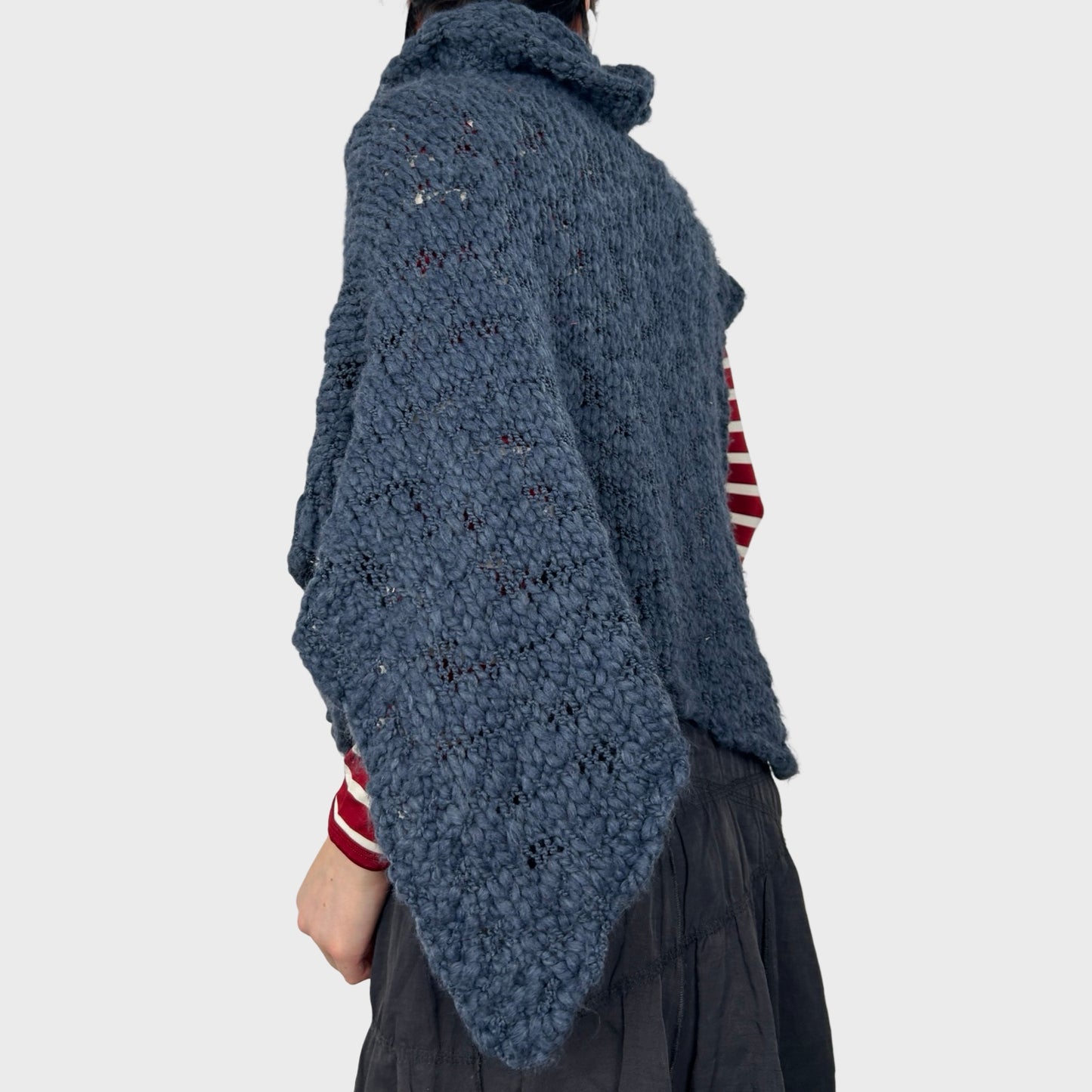 Cop Copine Blue Knit Poncho - S/M