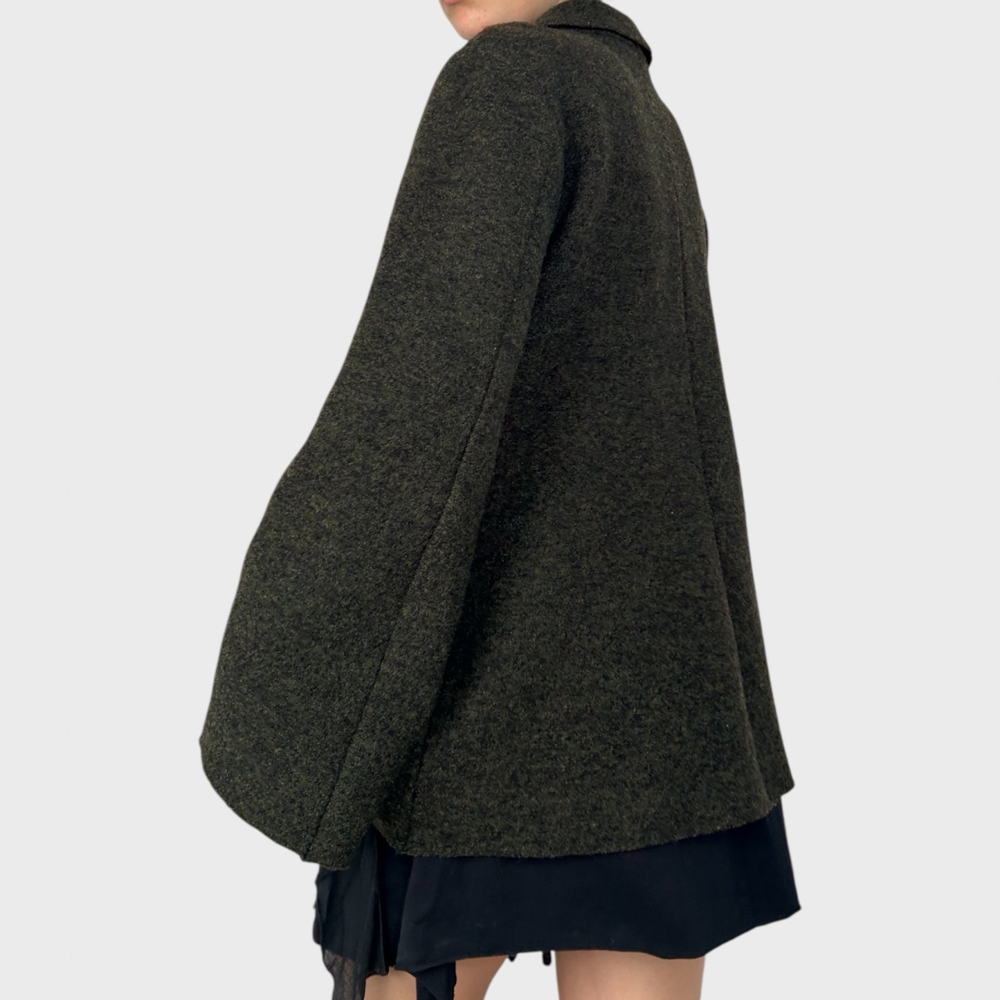 Cop Copine Forest Green Wool Peacoat - M