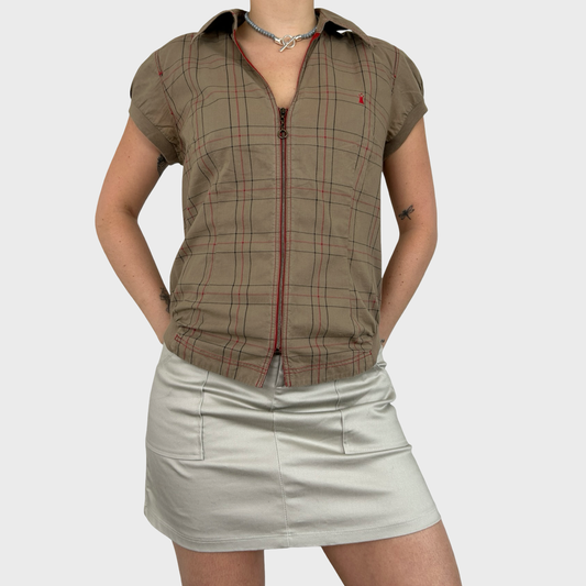 Cop Copine Brown Check Shirt - M/L