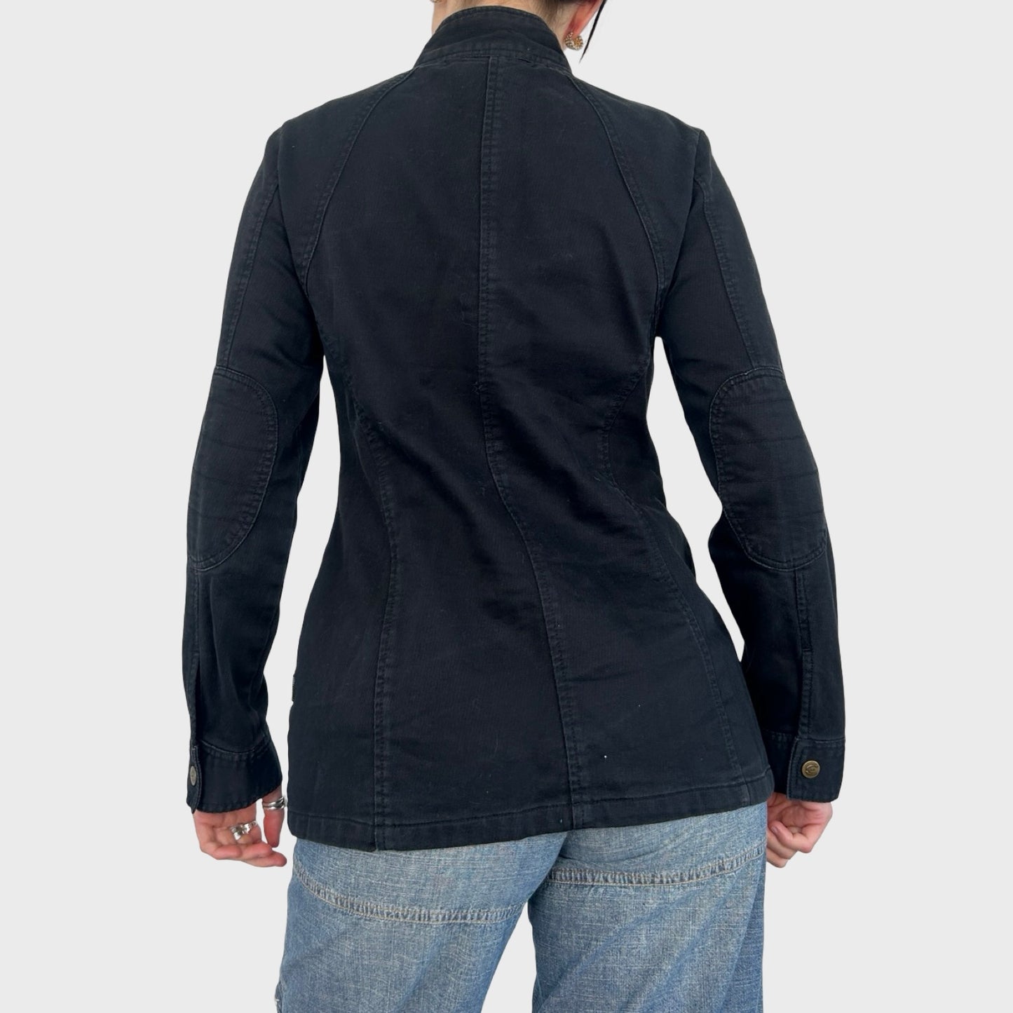 Roberto Cavalli Black Zip-Up Jacket - S/M