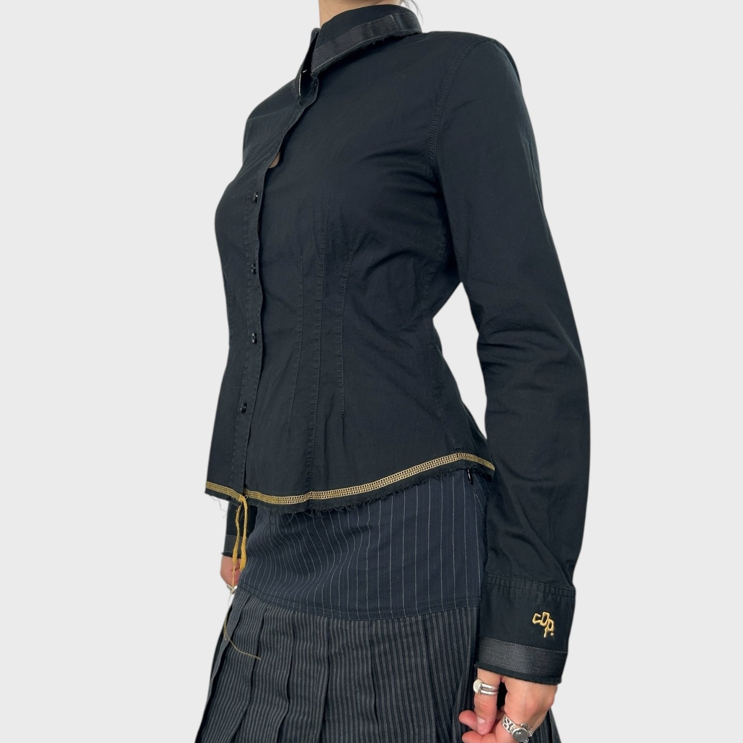 Cop Copine Black Button Up Shirt - S