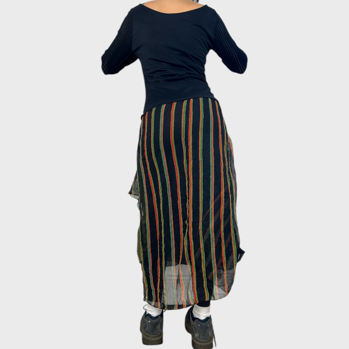 Save the Queen Black Mesh Maxi Dress - M