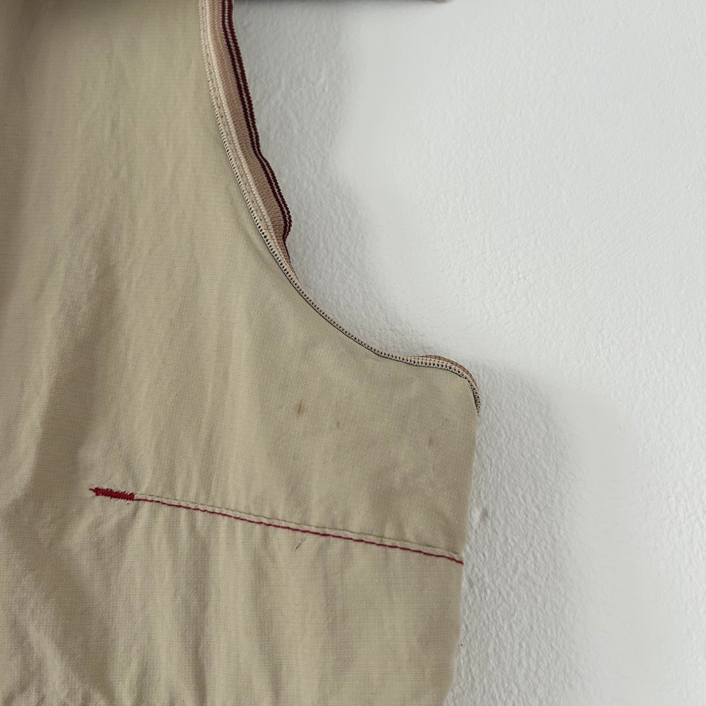 Cop Copine Beige Zip-Up Sleeveless Jacket - Size M