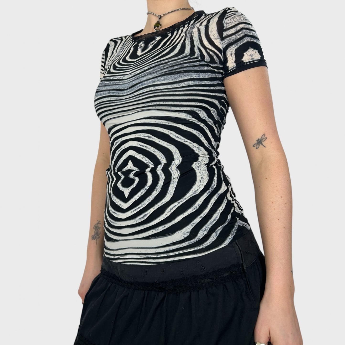 Roberto Cavalli BNWT Stretch Mesh Top - S