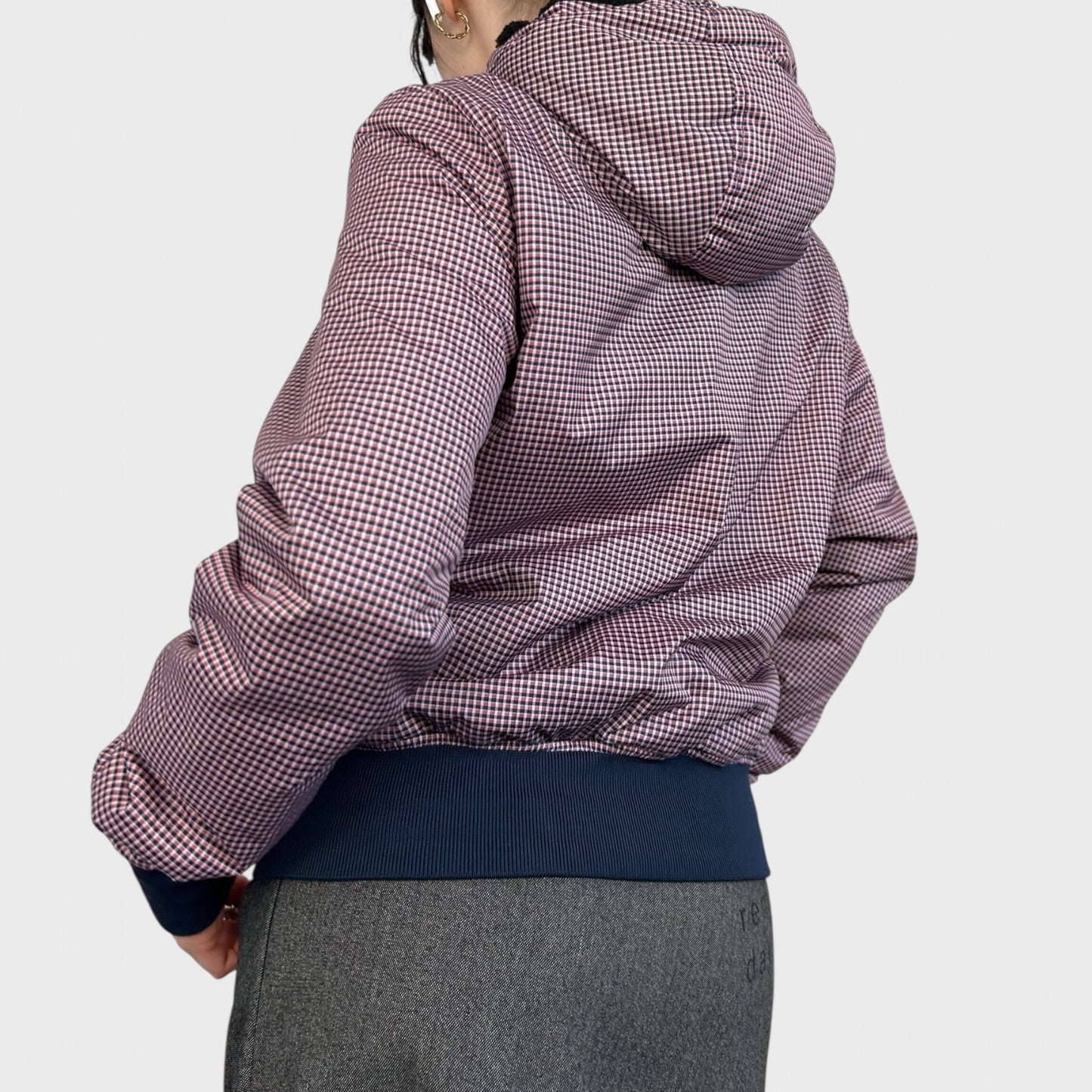 Vintage Checked Bomber Jacket - XS/S