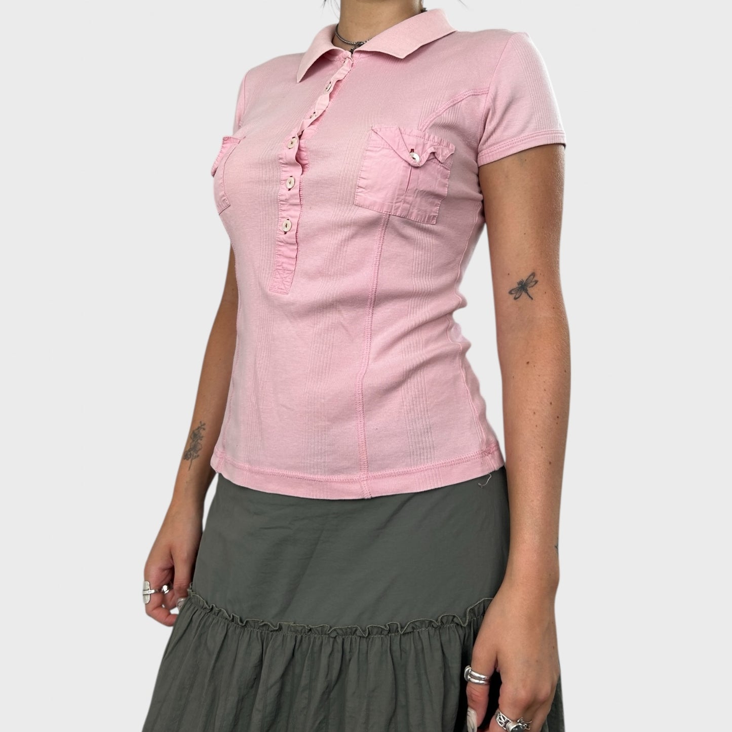 Dolce & Gabbana Baby Pink Polo Top - S