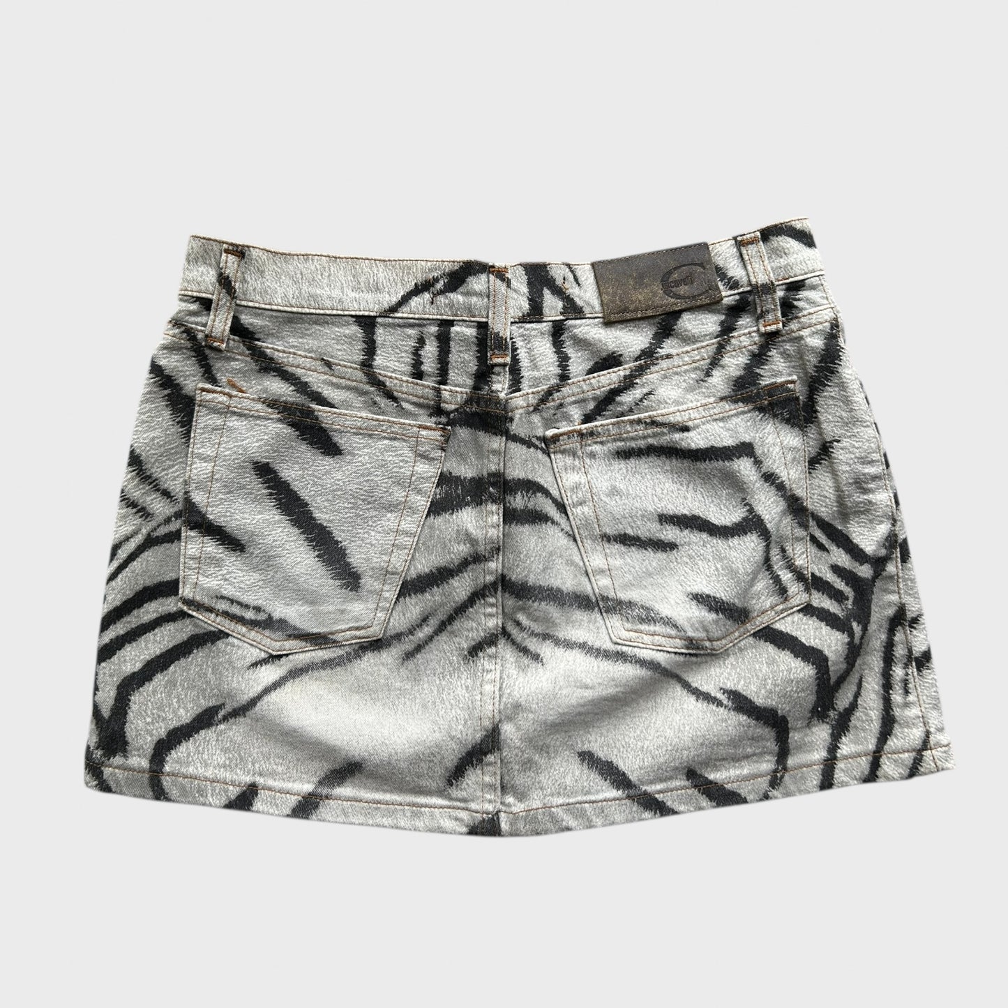 Roberto Cavalli Zebra Print Mini Skirt - S