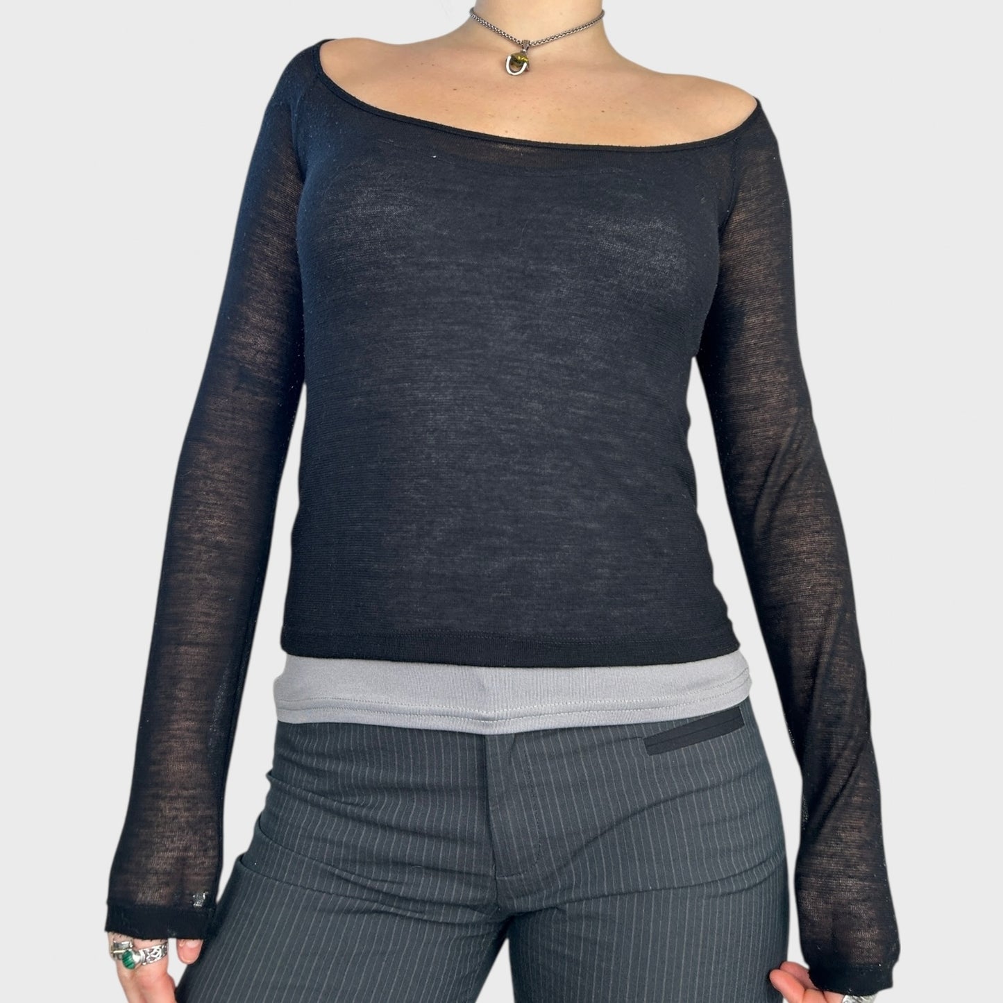 Cop Copine Scoop Neck Long Sleeve Top - S