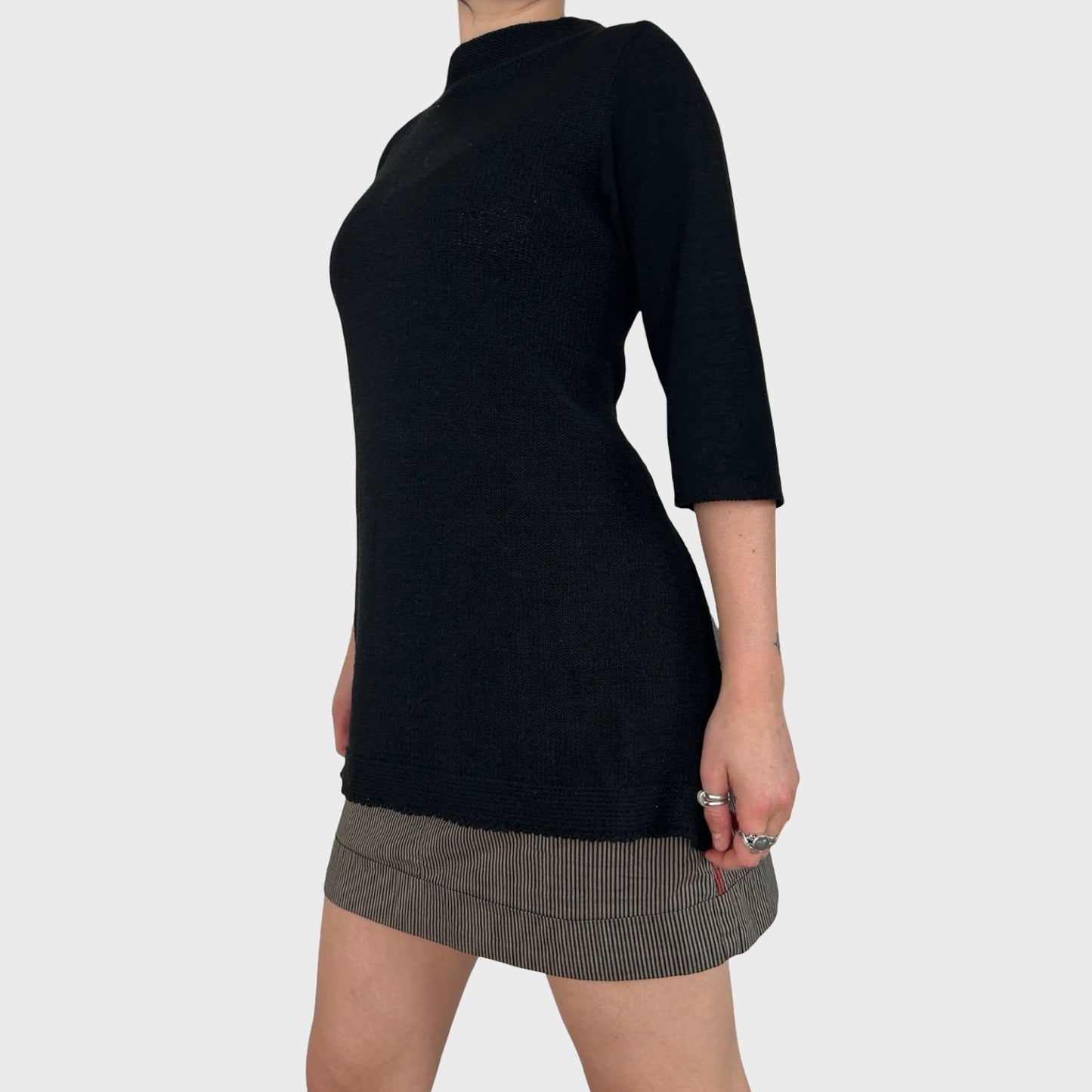 Cop Copine Corset Style Tie Jumper - M
