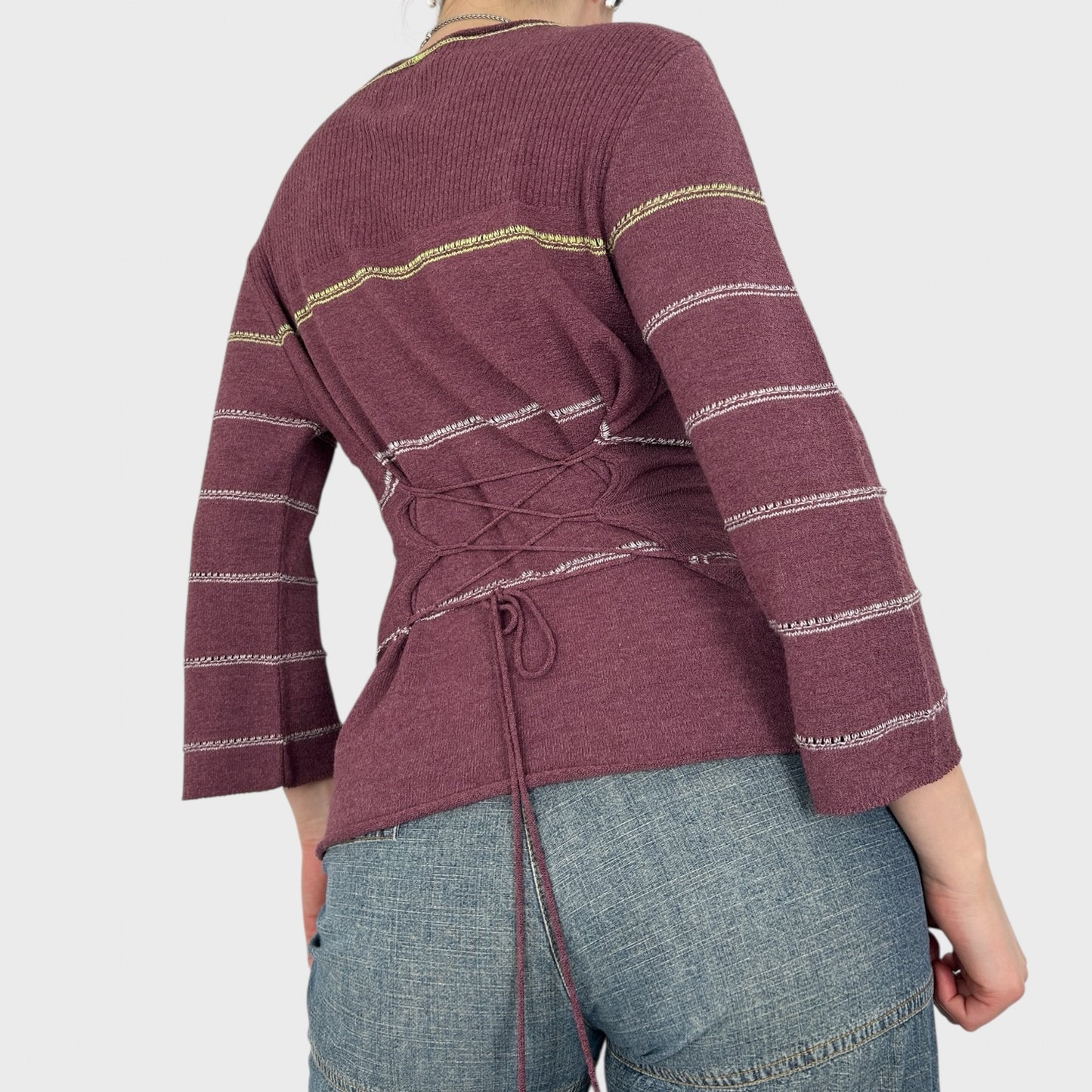 Cop Copine Tie-Up Corseted Jumper - S