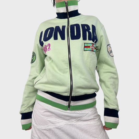 Vintage London Zip Up Jumper - M