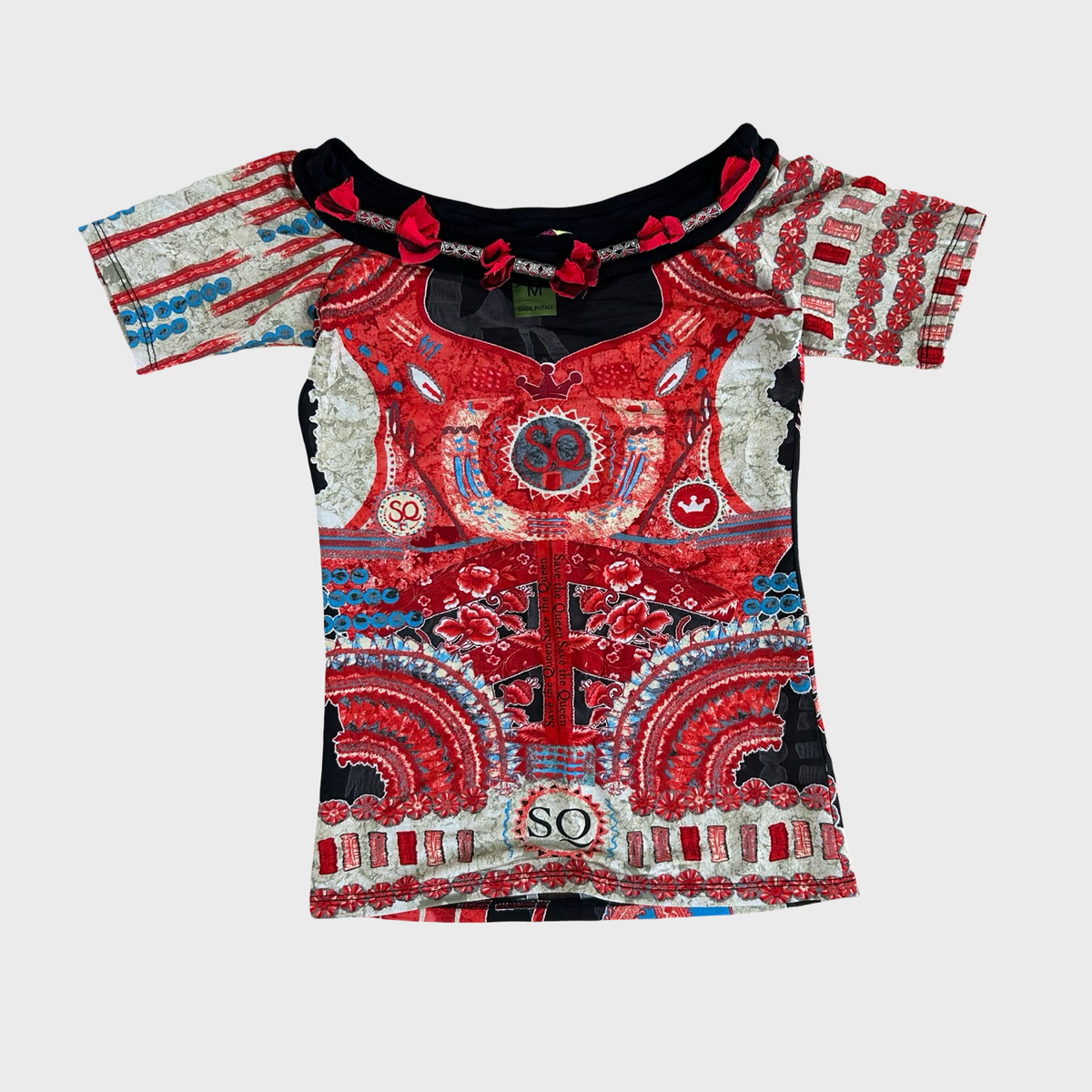 Save The Queen Red Graphic Top - S
