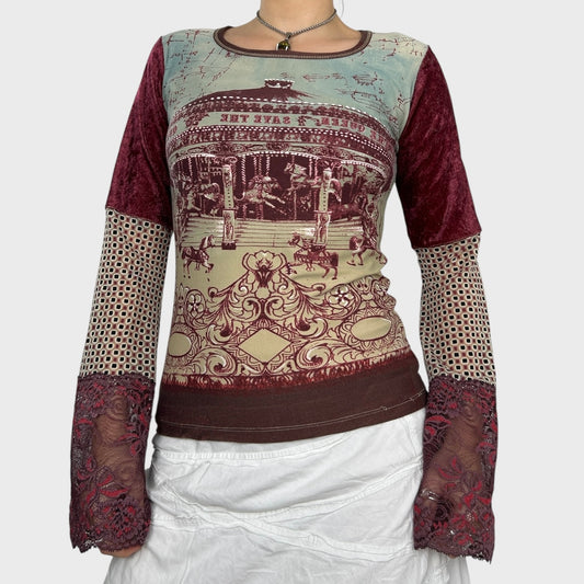 Save The Queen Graphic Long Sleeve Top – S/M