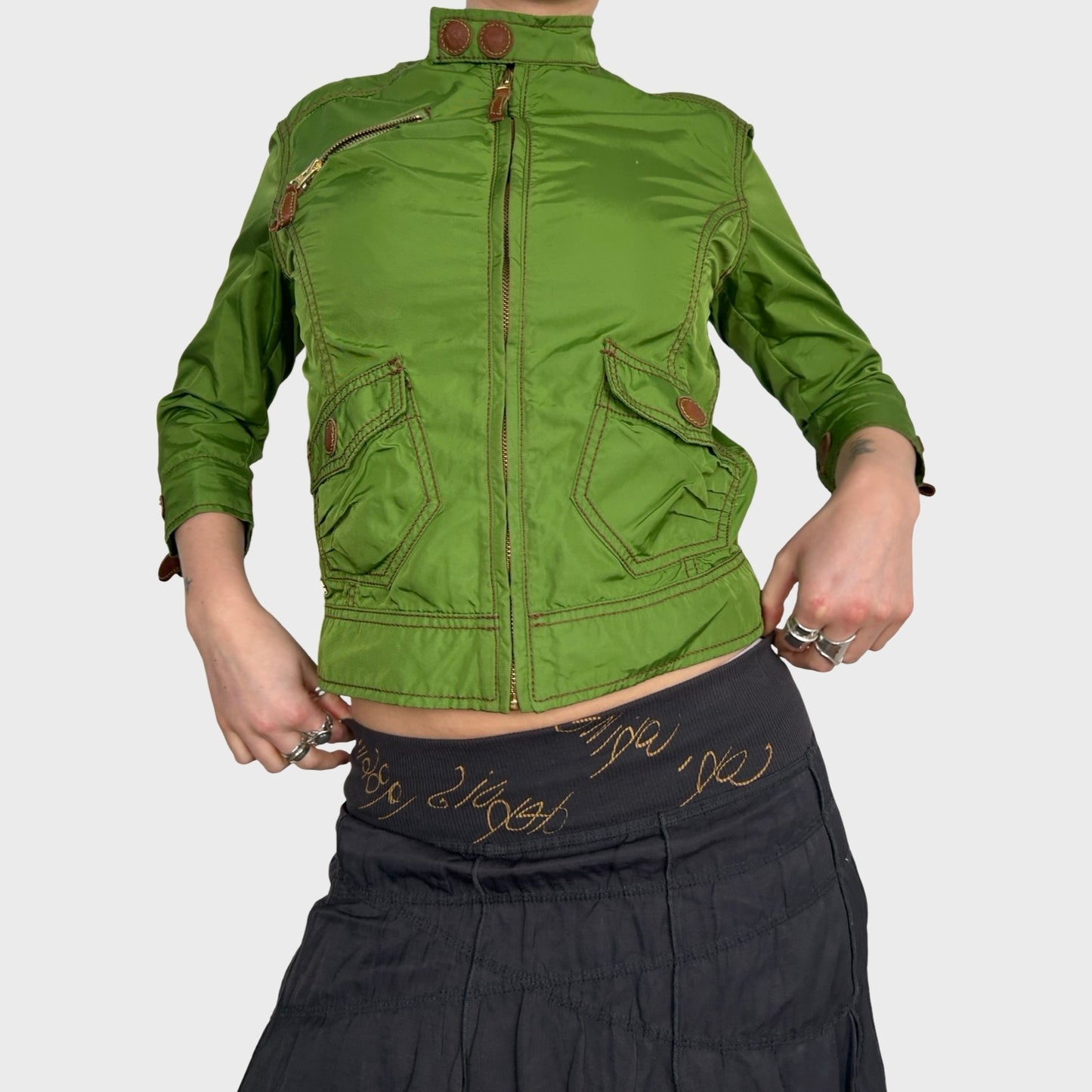 Miss Sixty Green Zip-Up Jacket - S