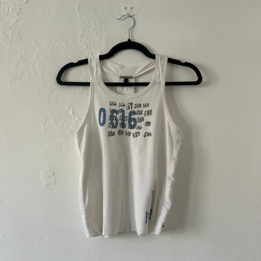 Vintage IKKS Graphic Ribbed Tank - Size M