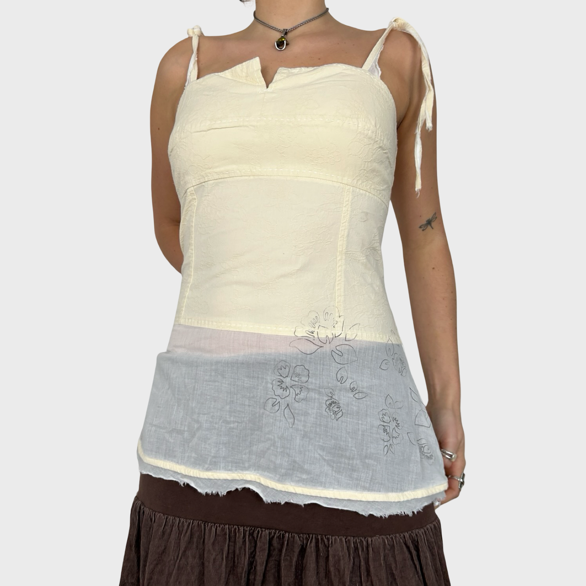Cop Copine Cream Corset Style Top - M/L