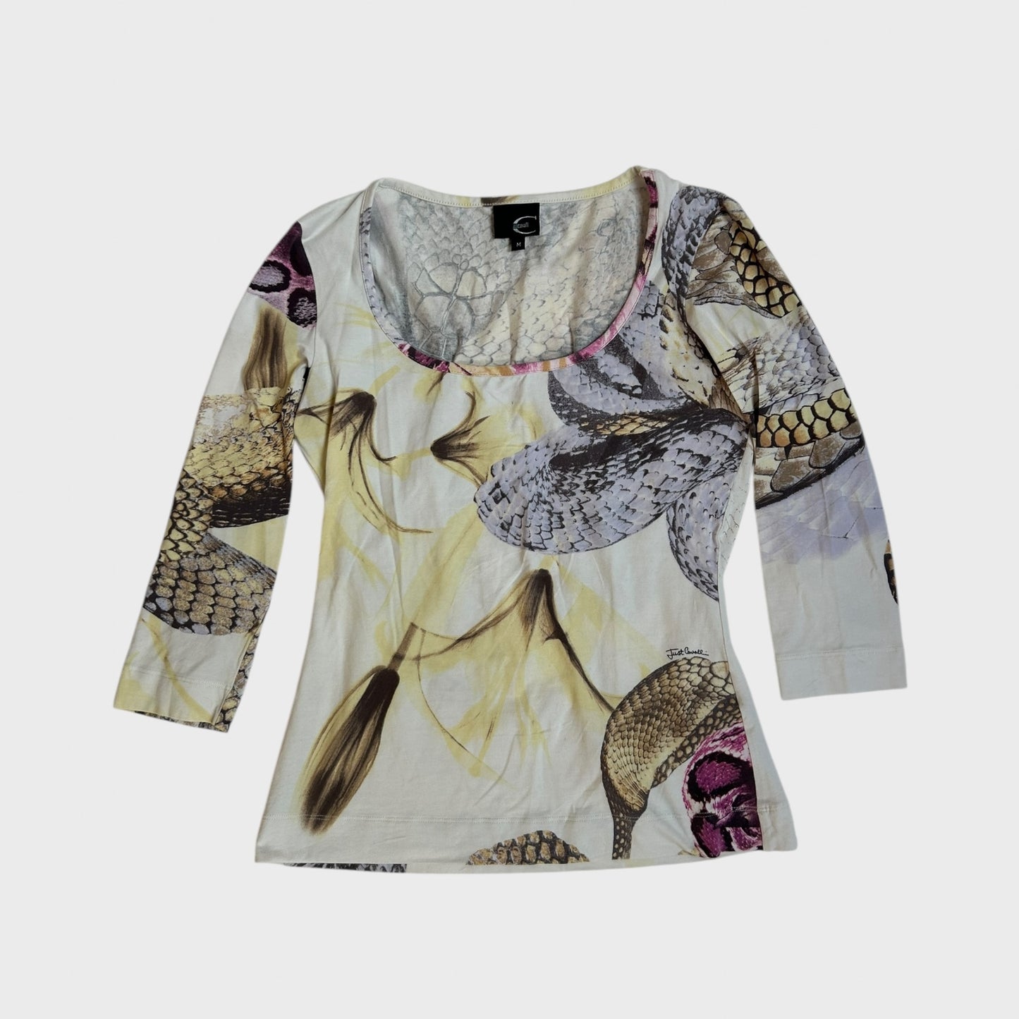 Roberto Cavalli Just Cavalli Floral ¾ Sleeve Top
