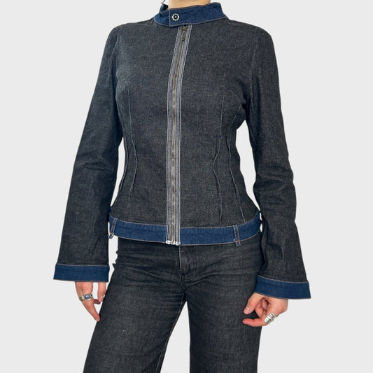 Cop Copine Two-Tone Denim Jacket - M