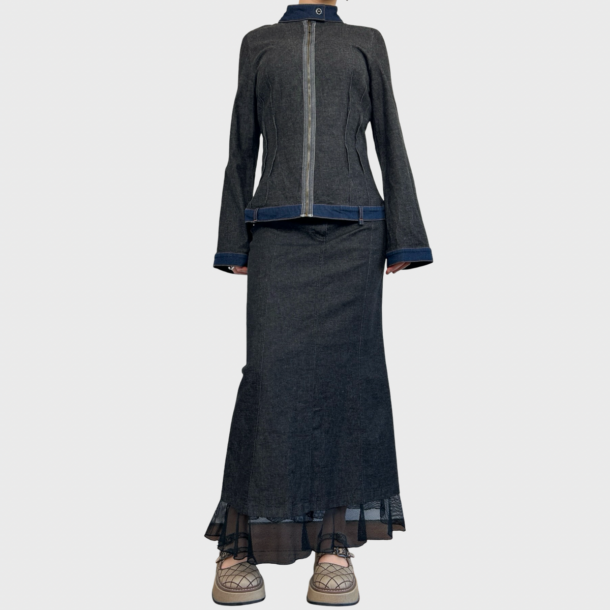 Cop Copine Two-Tone Denim Jacket - M