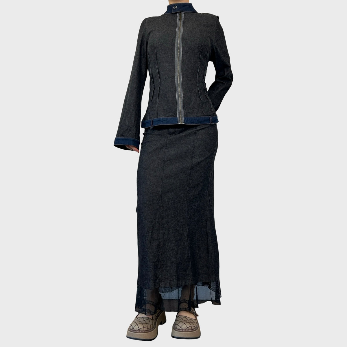Cop Copine Two-Tone Denim Jacket - M