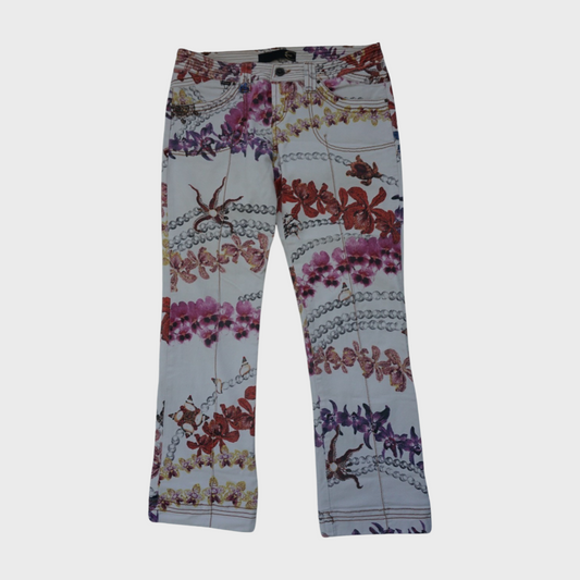 Roberto Cavalli floral print jeans